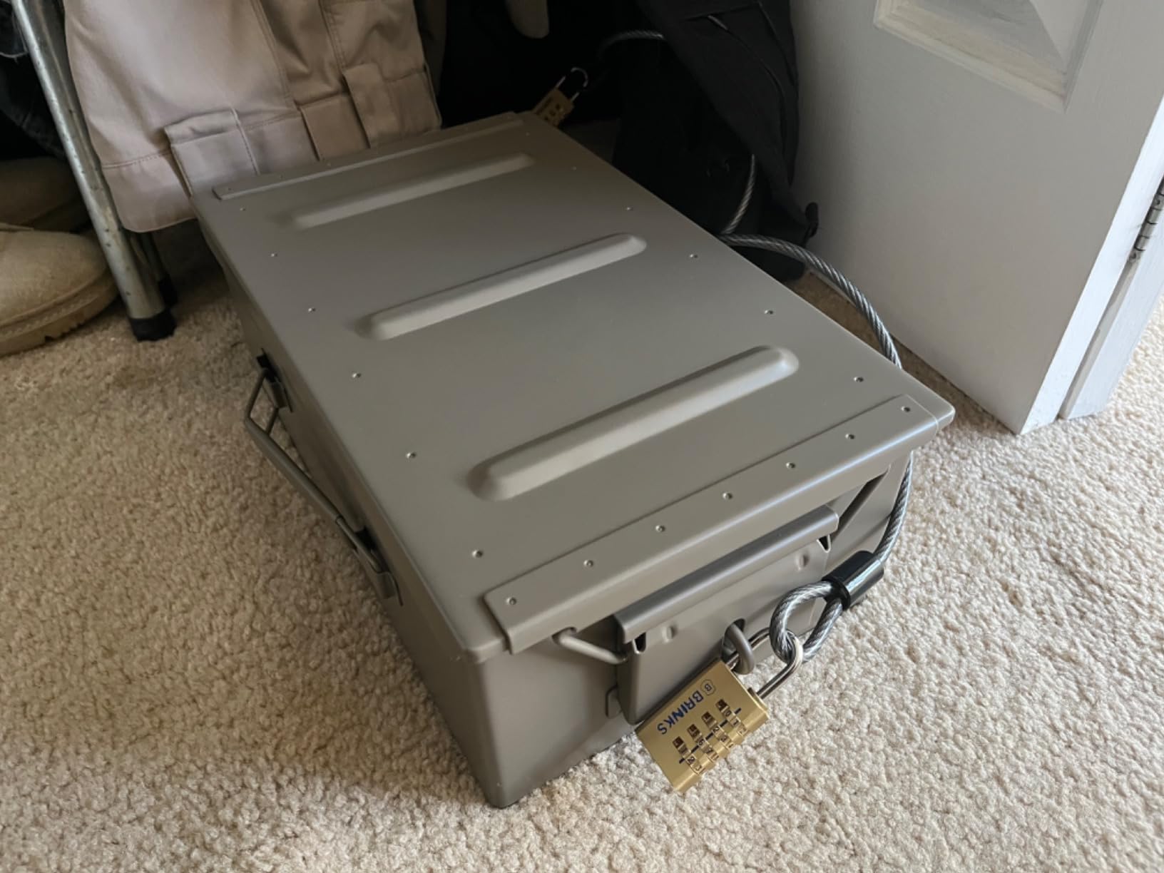 Reapr Steel Ammo Can, Heavy Duty Locking Metal Ammo Storage Box, Airtight and Watertight 30 Cal or 50 Cal Case for Rifle, Shotgun, Pistol, Military Footlocker Style Tool and Gear Organizer customer photo 1
