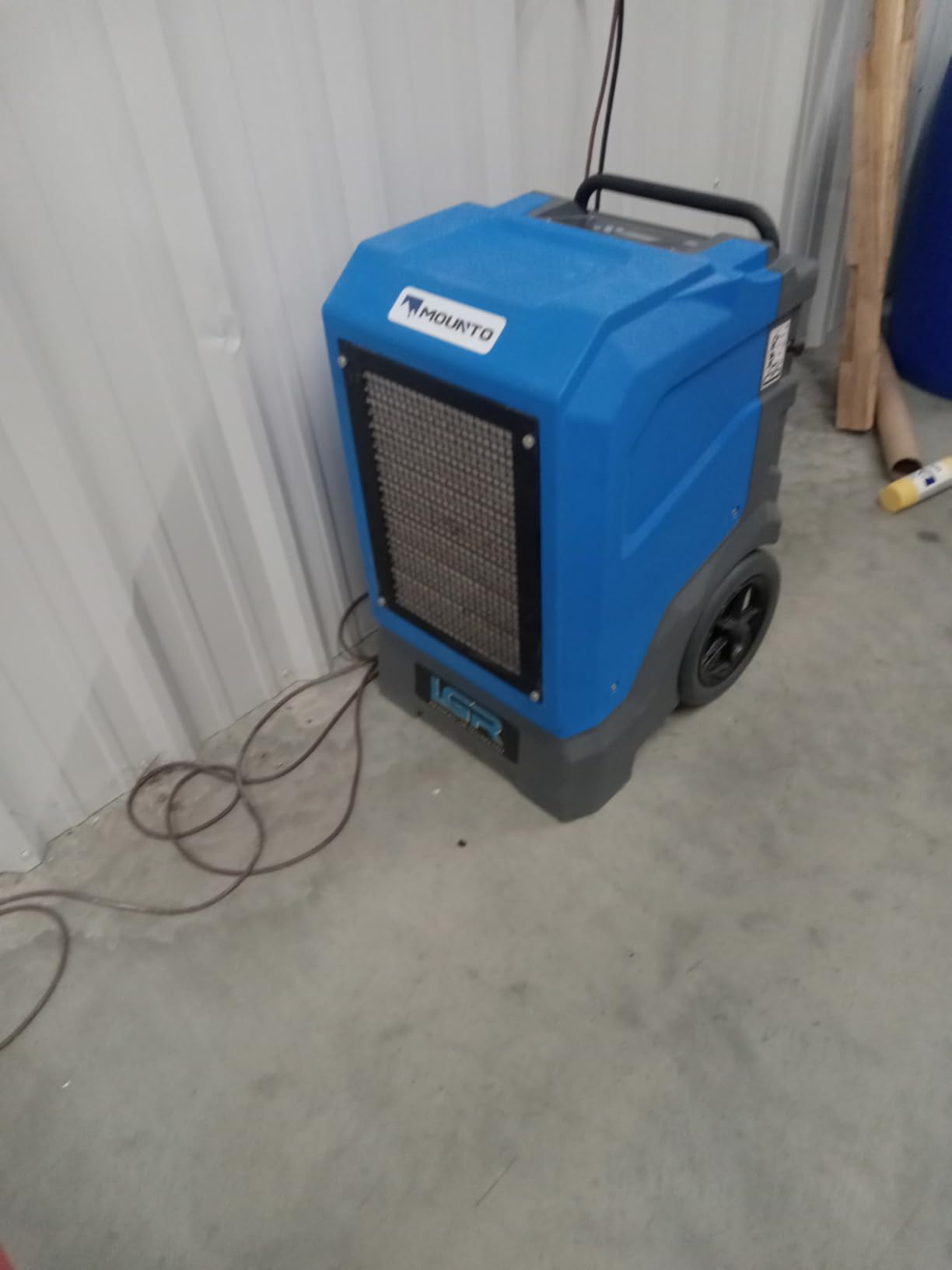MOUNTO 310 Pints LGR Commercial Dehumidifier with Built-In Pump and Drain Hose - Portable, Heavy-Duty Dehumidifier with Wheels for Basements, Garages, Home, and Job Sites (Blue) customer photo 1