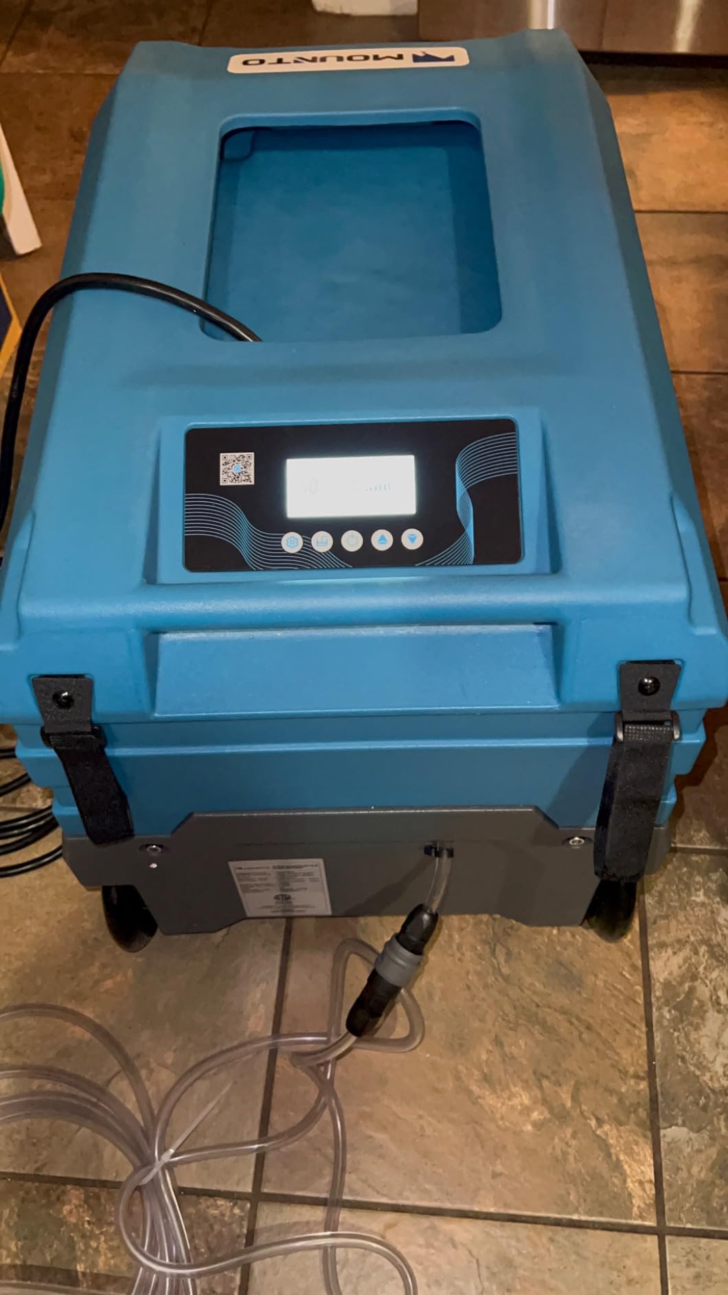 MOUNTO 268Pints LGR Commercial Compact Dehumidifier with Pump and Drain Hose, LGR Portable Dehumidifier with wheels for Home, Basements, Garages, and Job Sites (Blue) customer photo 1