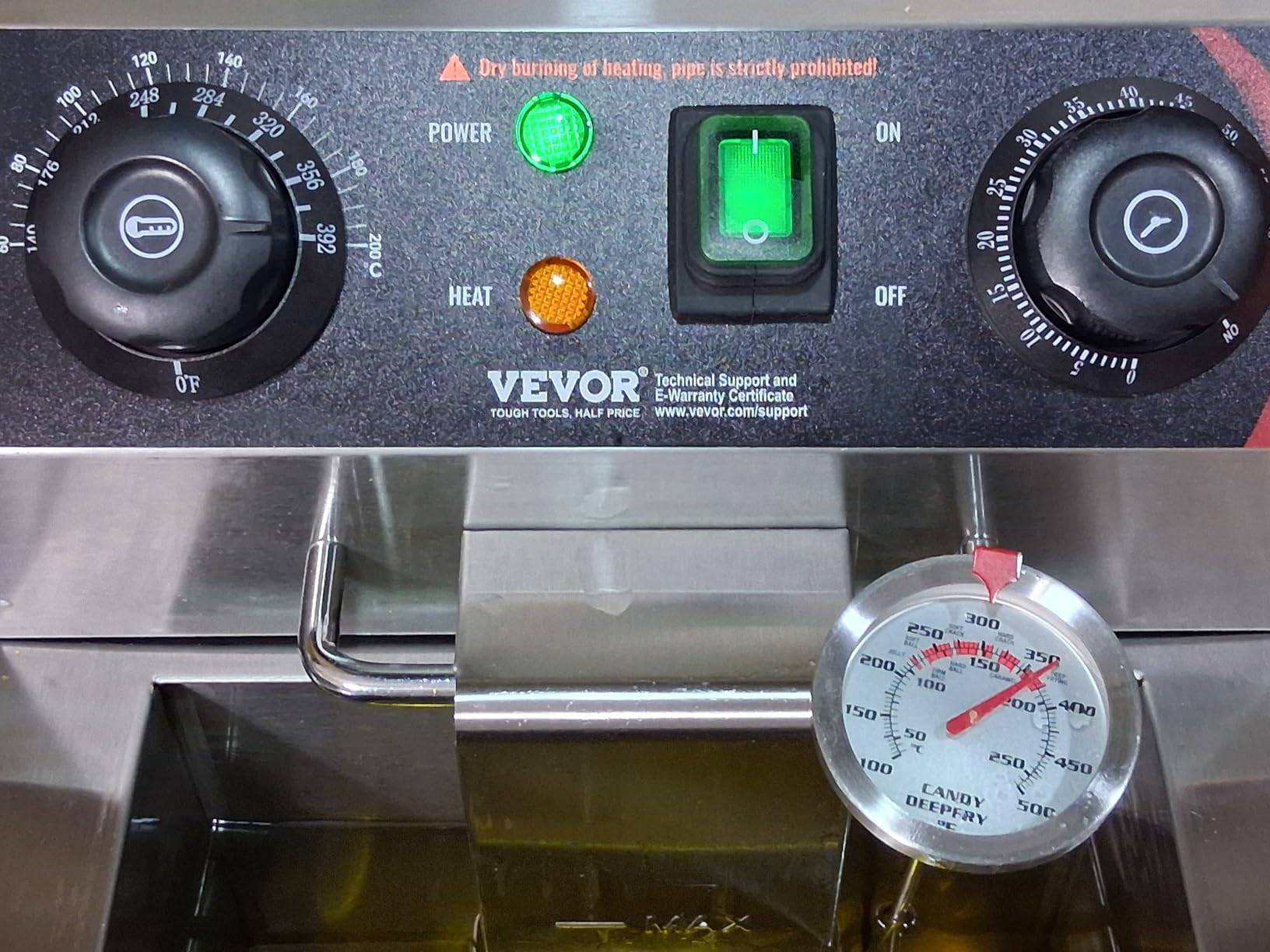VEVOR Commercial Deep Fryer, Dual Tank 3000W Electric Countertop Fryer with Basket, 2 x 11.6Qt/11L Double Stainless Steel Oil Fryer with Drain, Time & Temp Control, for Kitchen Restaurant Use customer photo 2