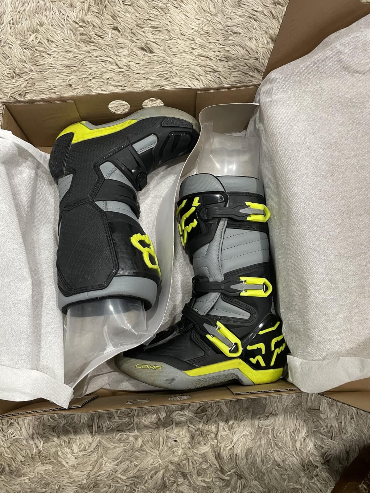 Fox Racing Kid's Comp Motocross Dirt Bike Boots, Black, 12 | CE protectors, Motorcycle Boots customer photo 2