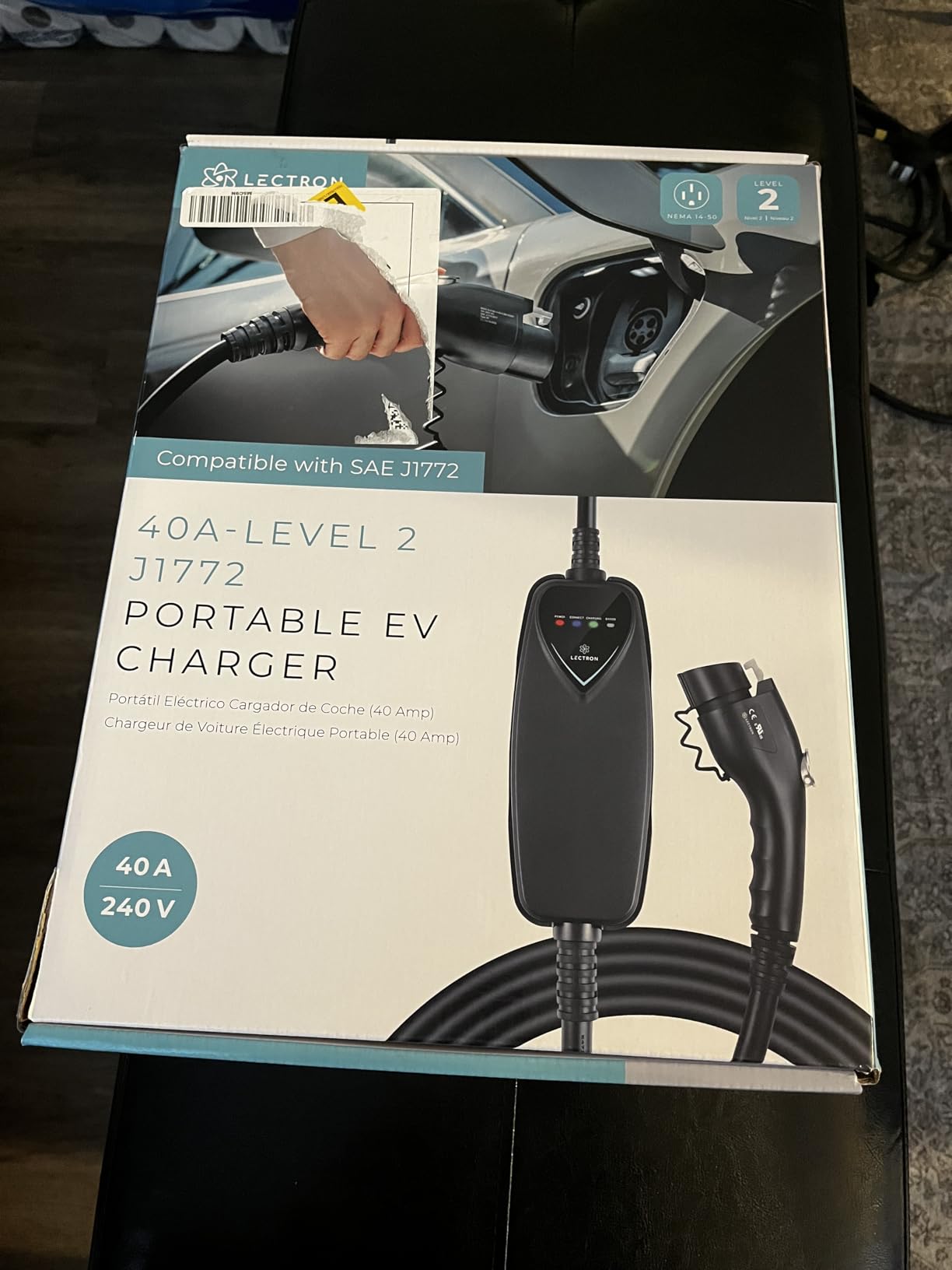 Lectron Level 2 EV Charger - ETL Certified, 240V, 40 Amp, NEMA 14-50 Plug, 16 ft Extension Cord & J1772 Cable - Portable Electric Car Charger for J1772 EVs and Plug-in Hybrid Vehicles customer photo 1