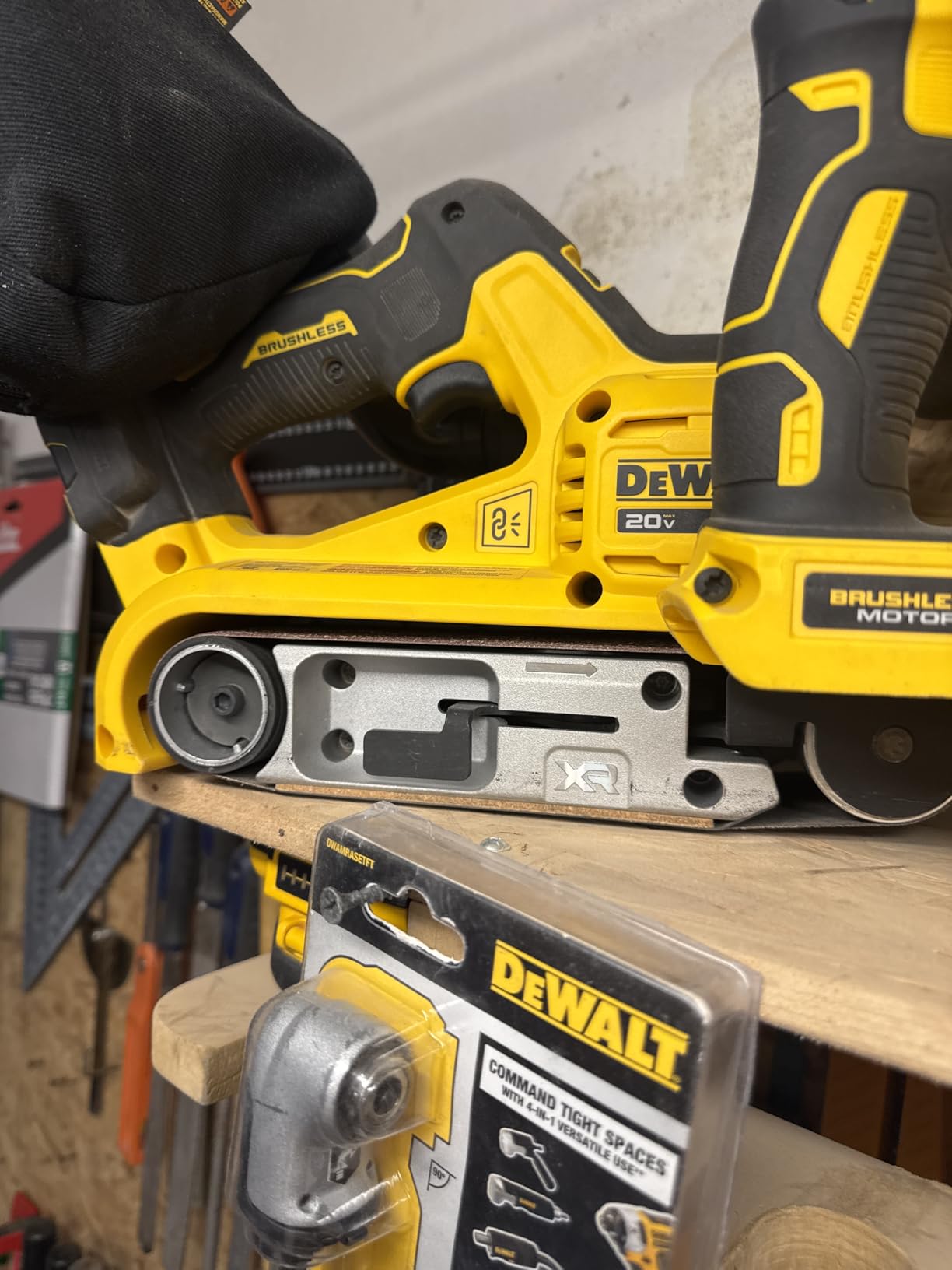 DEWALT 20V MAX* Belt Sander, Cordless, Brushless, Tool Only (DCW220B) customer photo 1