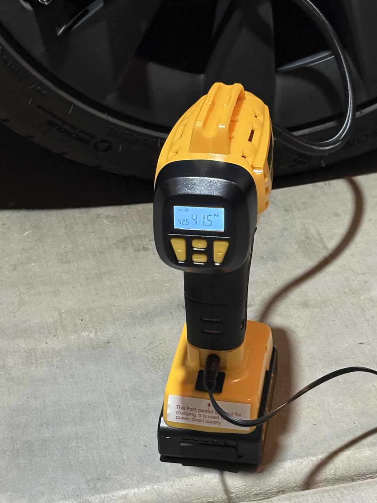 KeenPower Tire Inflator Portable Air Compressor - Super Fast - 21V Rechargeable Battery Powered Handheld 160PSI Tire Inflator, Dual Power Supply Modes, Portable Air Pump for Car Motorcycle E-Bike customer photo 2