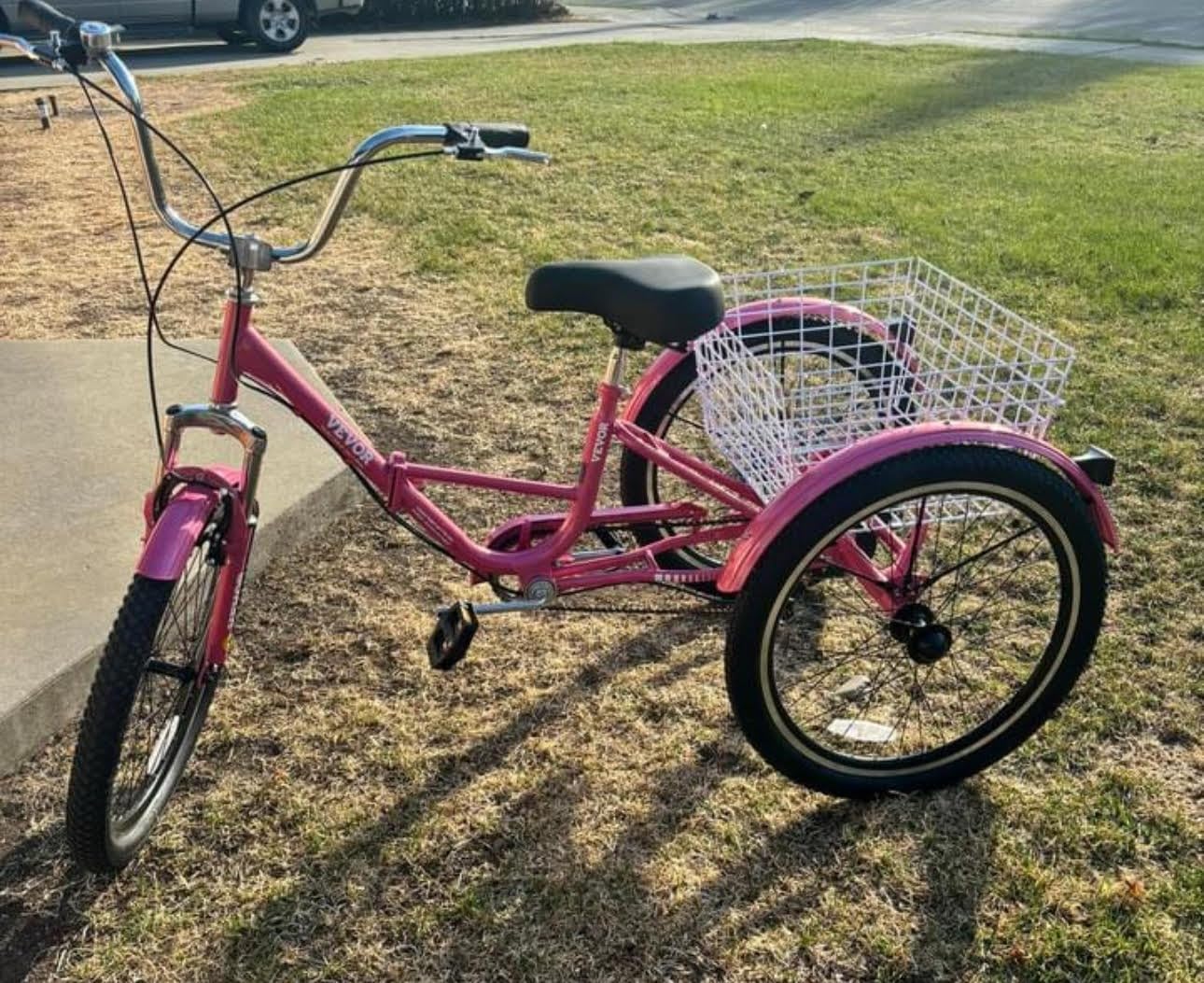 VEVOR Folding Adult Tricycle, Adult Folding Trikes, 3 Wheel Cruiser Bike with Large Basket & Adjustable Seat, Shopping Picnic Foldable Tricycles for Women, Men, Seniors customer photo 1