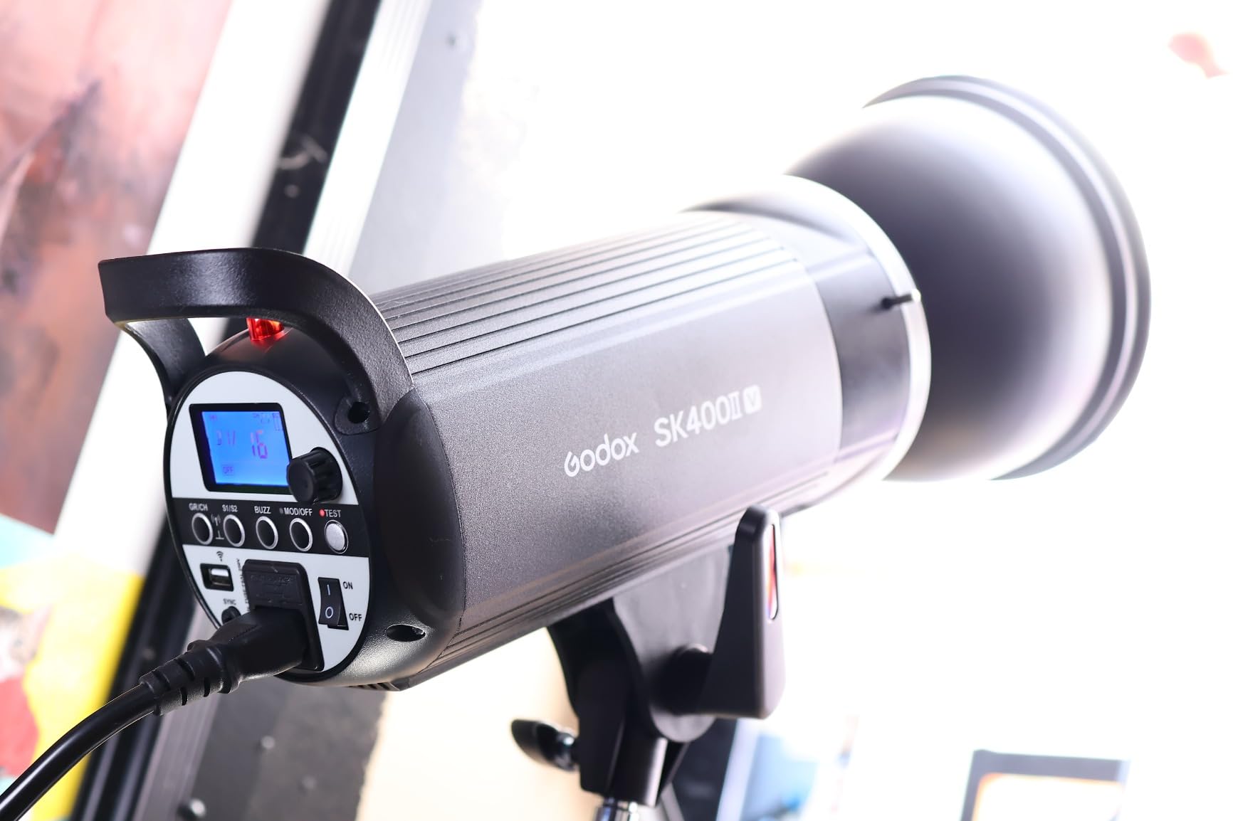Godox SK400II-V 400Ws Photo Studio Strobe Monolight with Bowens Mount & LED | GN65, 0.1-1.5s Recycle Time, Bowens Mount, 10W LED Modeling Lamp for Studio Product Photography, Portraits Shooting, 110~120V customer photo 2