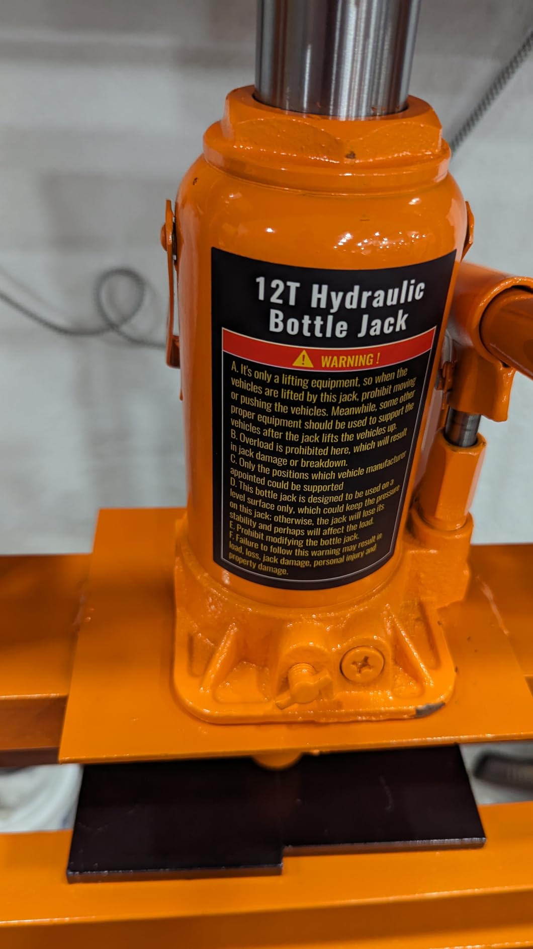 VEVOR Hydraulic 12 Ton H-Frame Garage Floor Adjustable Shop Press customer photo 1