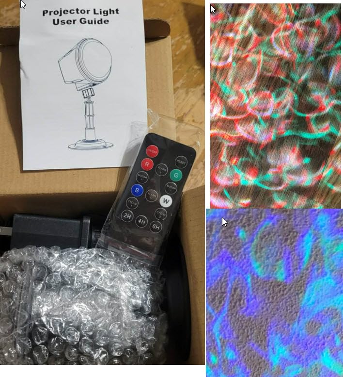 Laser Christmas Projector Lights Outdoor, Firefly Light Show for Trees | 3 Colors, RF Remote, Waterproof, Indoor Holiday Halloween Decoration customer photo 1