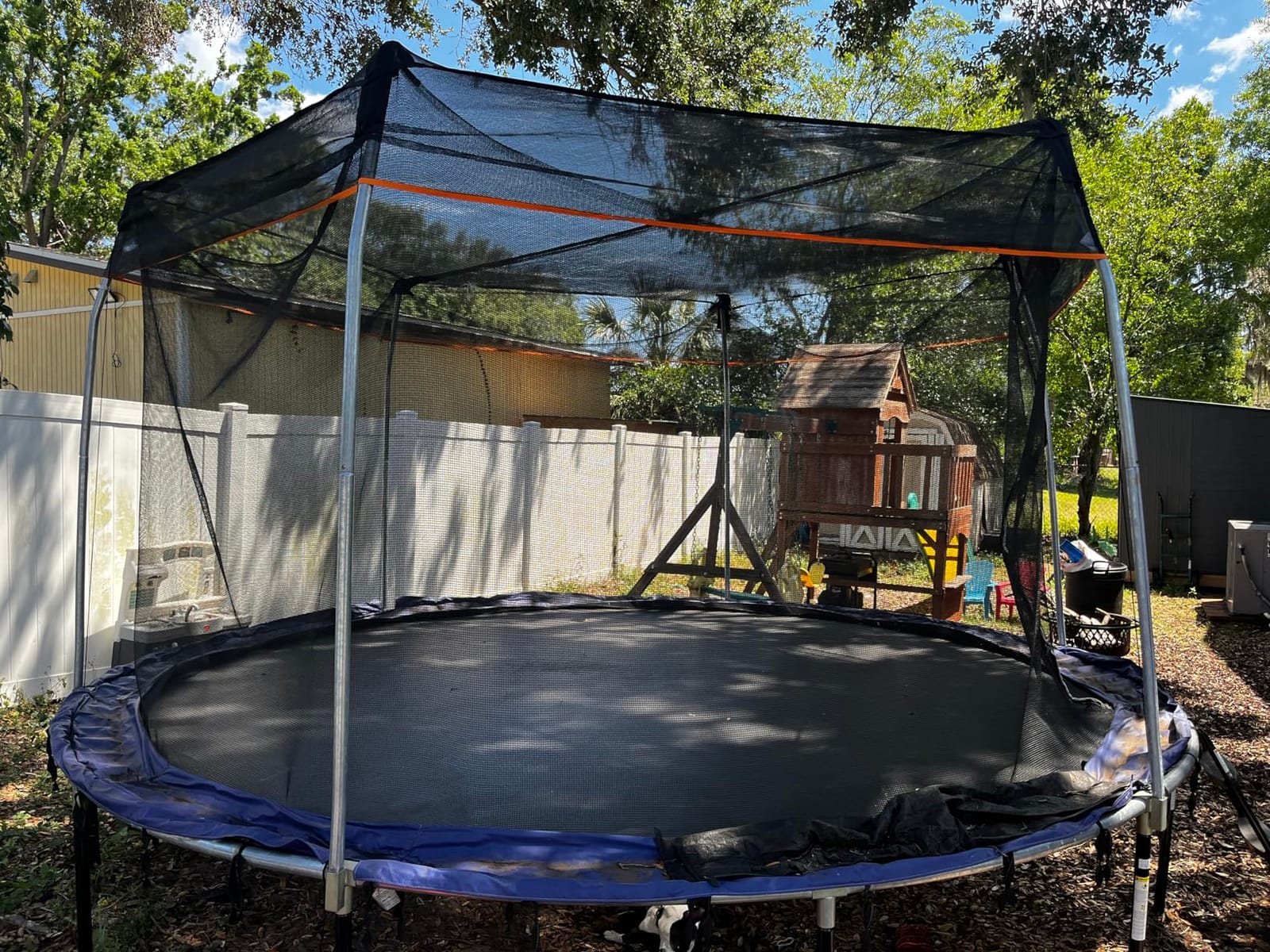 SkyBound Recreational Trampoline Cover - Round Outdoor Trampoline - Heavy Duty Sun Shade Covers for Straight-Pole Round Trampolines - Only Includes Top Cover and Shoe Bag customer photo 1