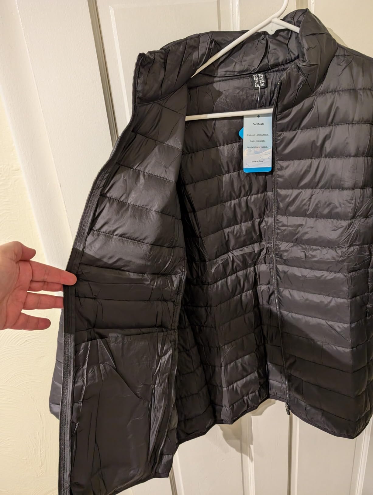 MAGCOMSEN Women's Puffer Jacket Lightweight Quilted Padded 4 Pockets Zip-up Stand-collar Winter Fleece Coat customer photo 1