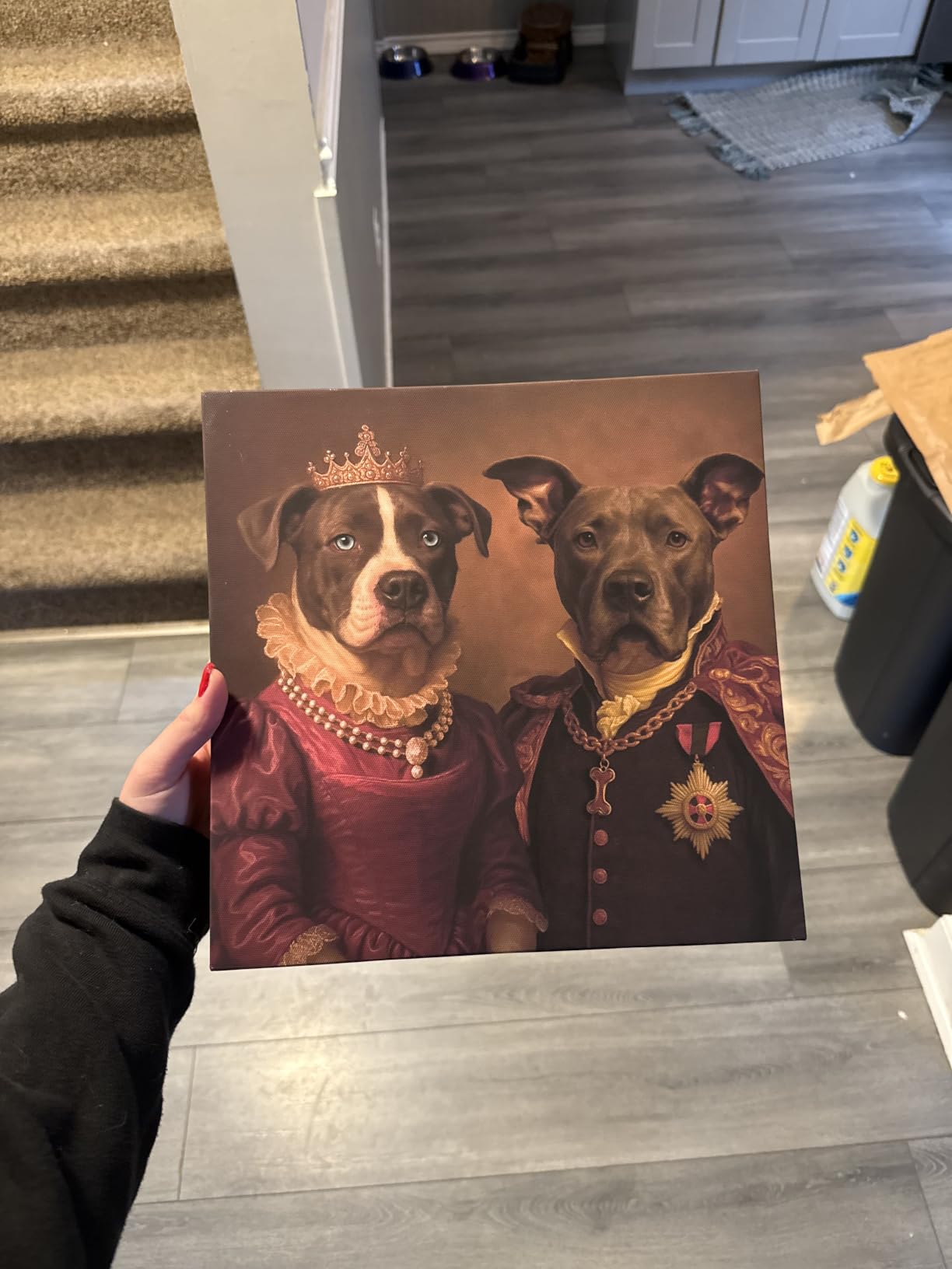 Custom Canvas Prints with Your Photos Framed Canvas Customized Wall Art Personalized Canvas Pictures for Pet/Family Gifts for Mom/Men/Women 8 x 10 customer photo 1