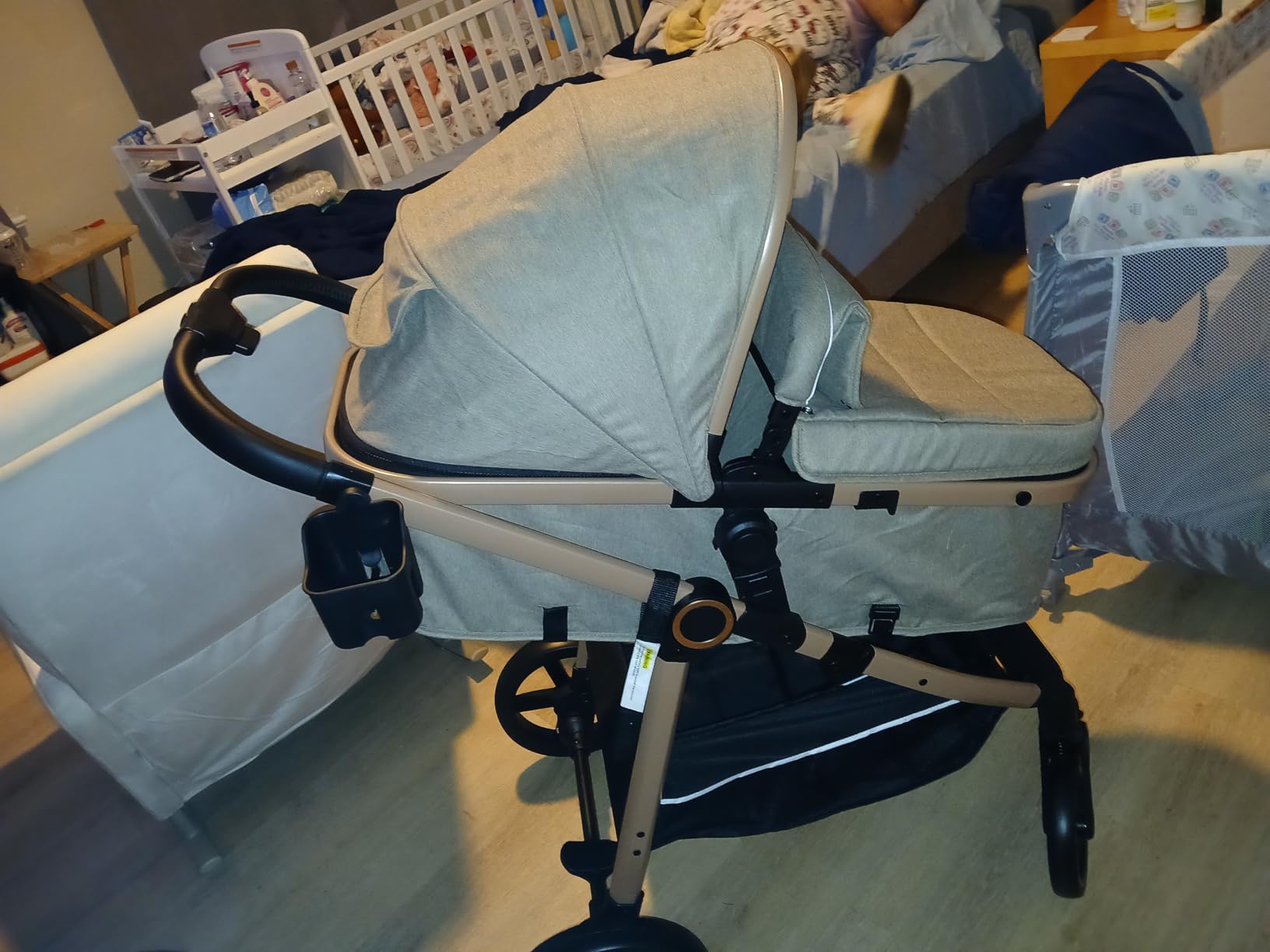 Lortsybab 2-in-1 Baby Stroller - Folding Infant Newborn Pram Stroller with Reversible Seat - Toddler Strollers for 0-36 Months Old Babies customer photo 1