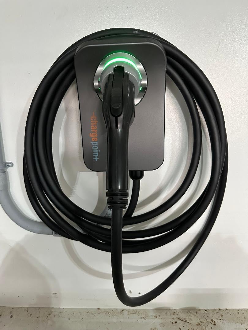 ChargePoint HomeFlex Level 2 EV Charger J1772 - Fast Smart Battery Power Charging at Home for Electric Automobile Vehicles - Hardwired, Adds Up to 37 Mi/Hr, WiFi App Control, 23-Ft Cable, Adjustable 16-50A customer photo 1