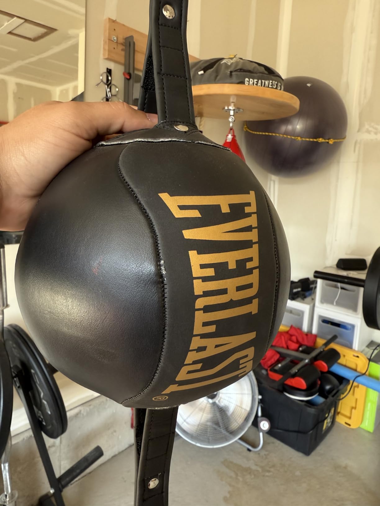 Everlast Elite Double End Bag | Premium Leather, Latex Bladder | Speed | Heavy Punching Bag for Boxing & MMA Training customer photo 2