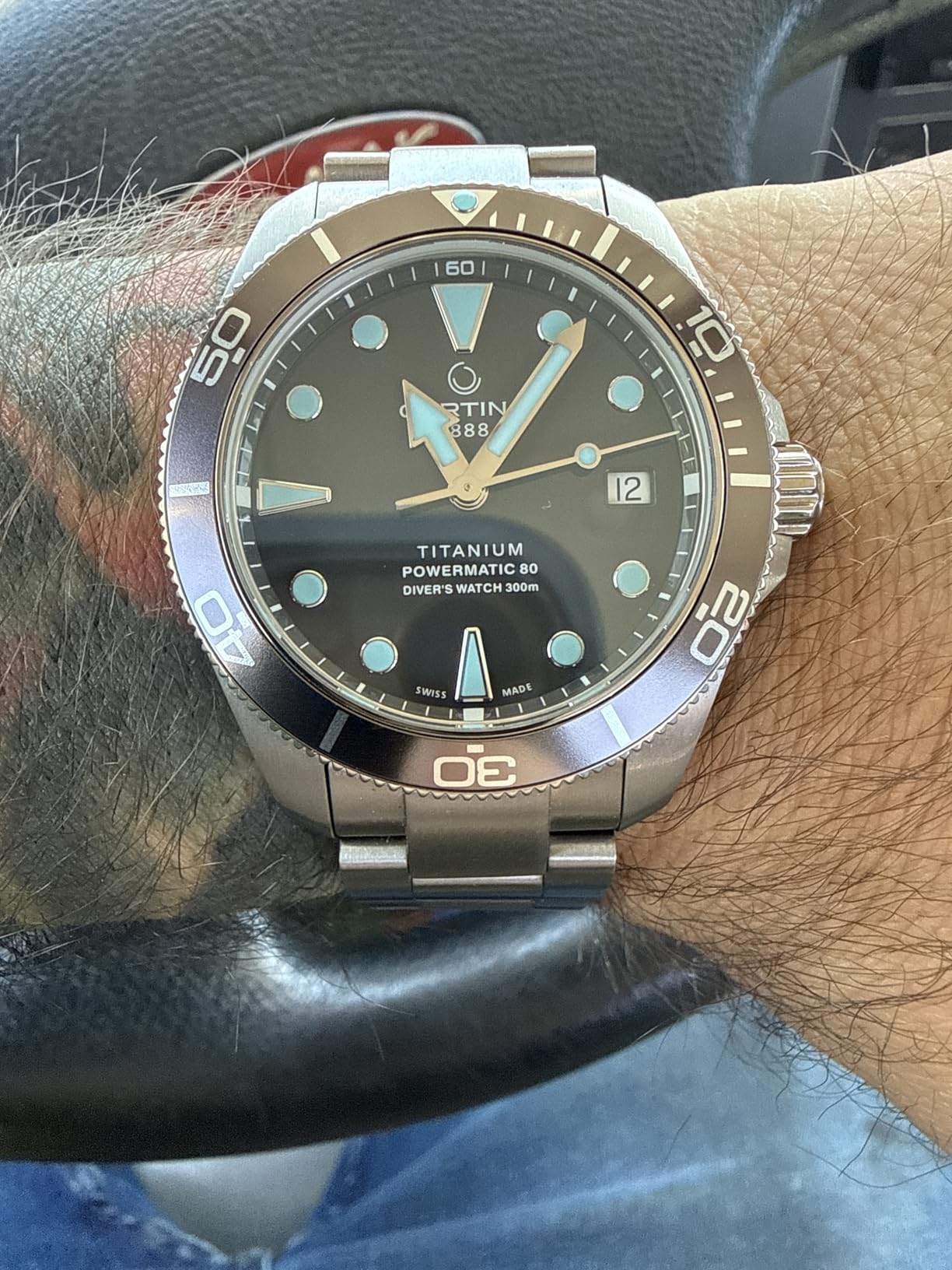 Certina DS Action Diver 38mm Powermatic 80 Titanium Swiss Automatic Watch, Anthracite customer photo 1