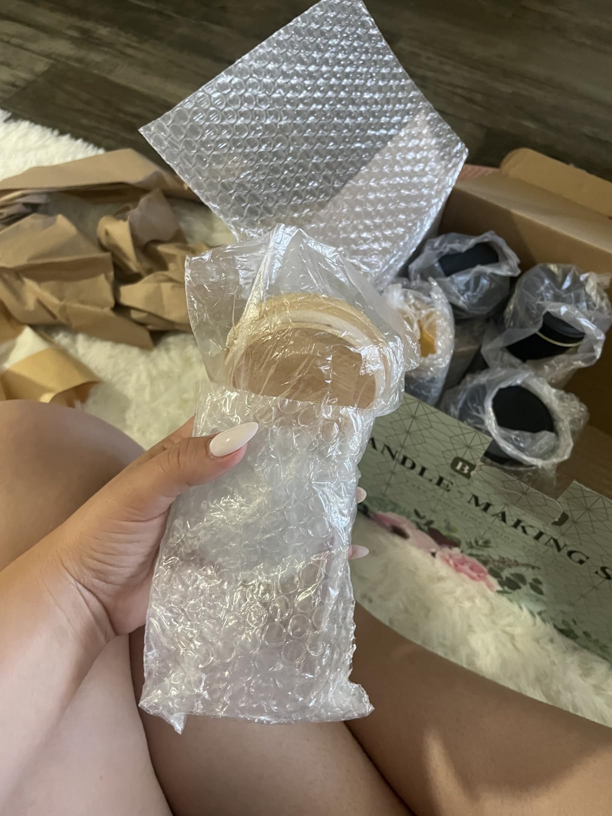 DOPXXBB Complete Candle Making Kit, DIY Candle Making Supplies for Adults, Include Soy Wax, Candle Cups & Tins Candle Wicks & Light Aroma Type Scents, Liquid Dyes & More customer photo 1
