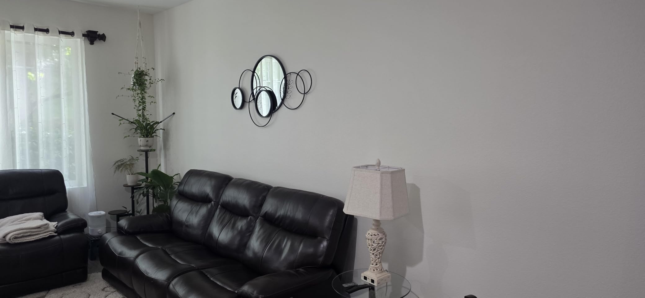 Wall Mirror Decorative, Round Decorative Mirror, Large Decor Metal Wall Art | 45''x25.5'' Print Mirror for Entryway, Living Room, Bedroom, Dining Room Kitchen Decor customer photo 2