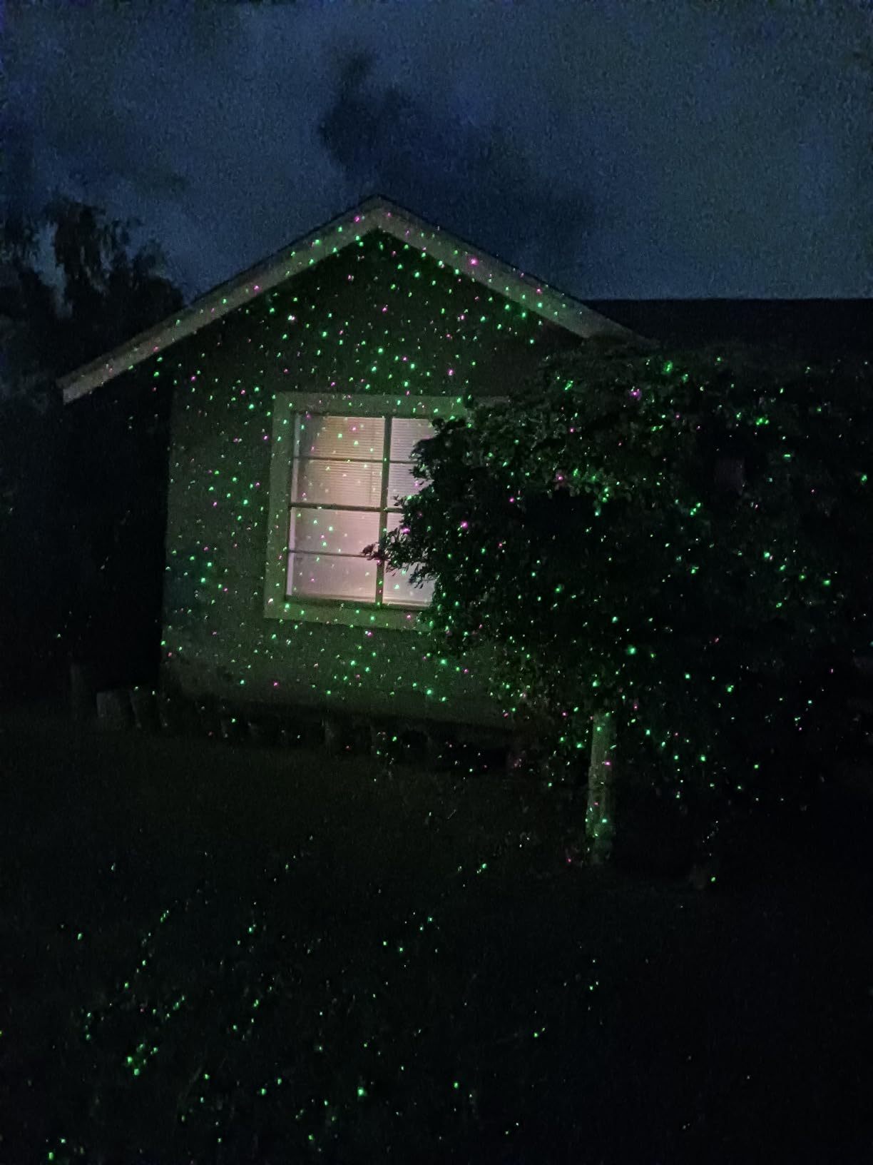 Star Shower Ultra 9 Outdoor Laser Light Show, AS SEEN ON TV, New 9 Unique Patterns, Showers Home w/Thousands of Lights, 3 Color Combinations, Motion or Still, Up to 3200 Sq Ft, Holiday Projector customer photo 2