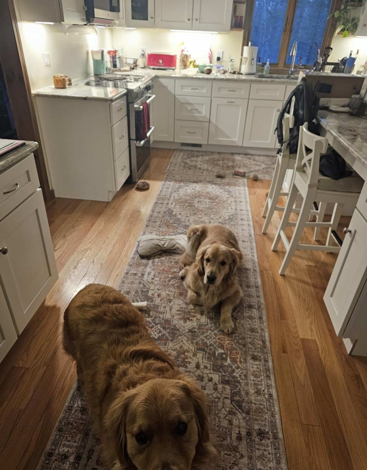 Madane Hallway Runner Rug 2x8 Washable Kitchen Rugs Non-Slip, Turmeric/Grey customer photo 2