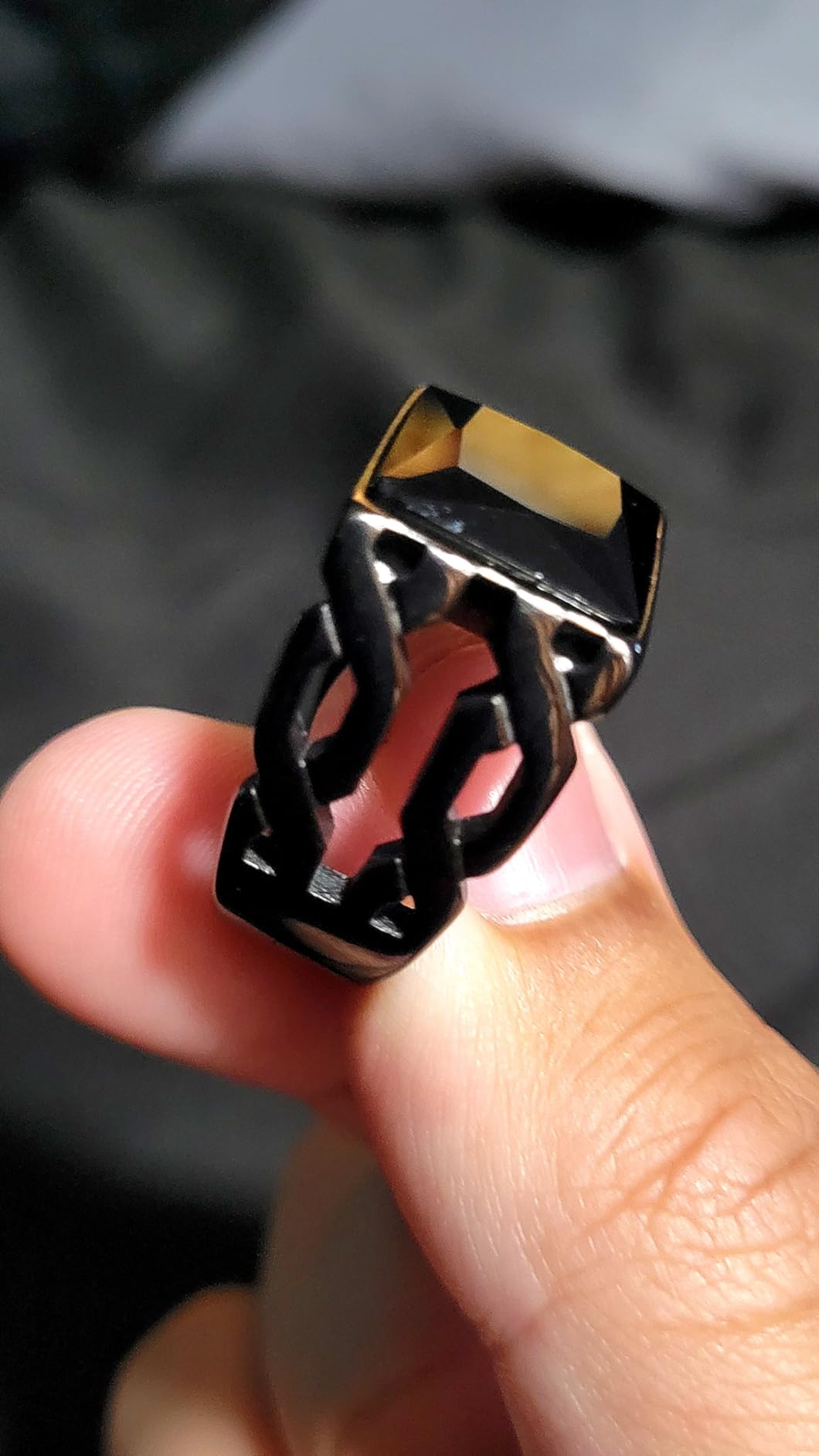 Men's Timeless Stainless Steel Cubic Zirconia Signet Rings customer photo 1