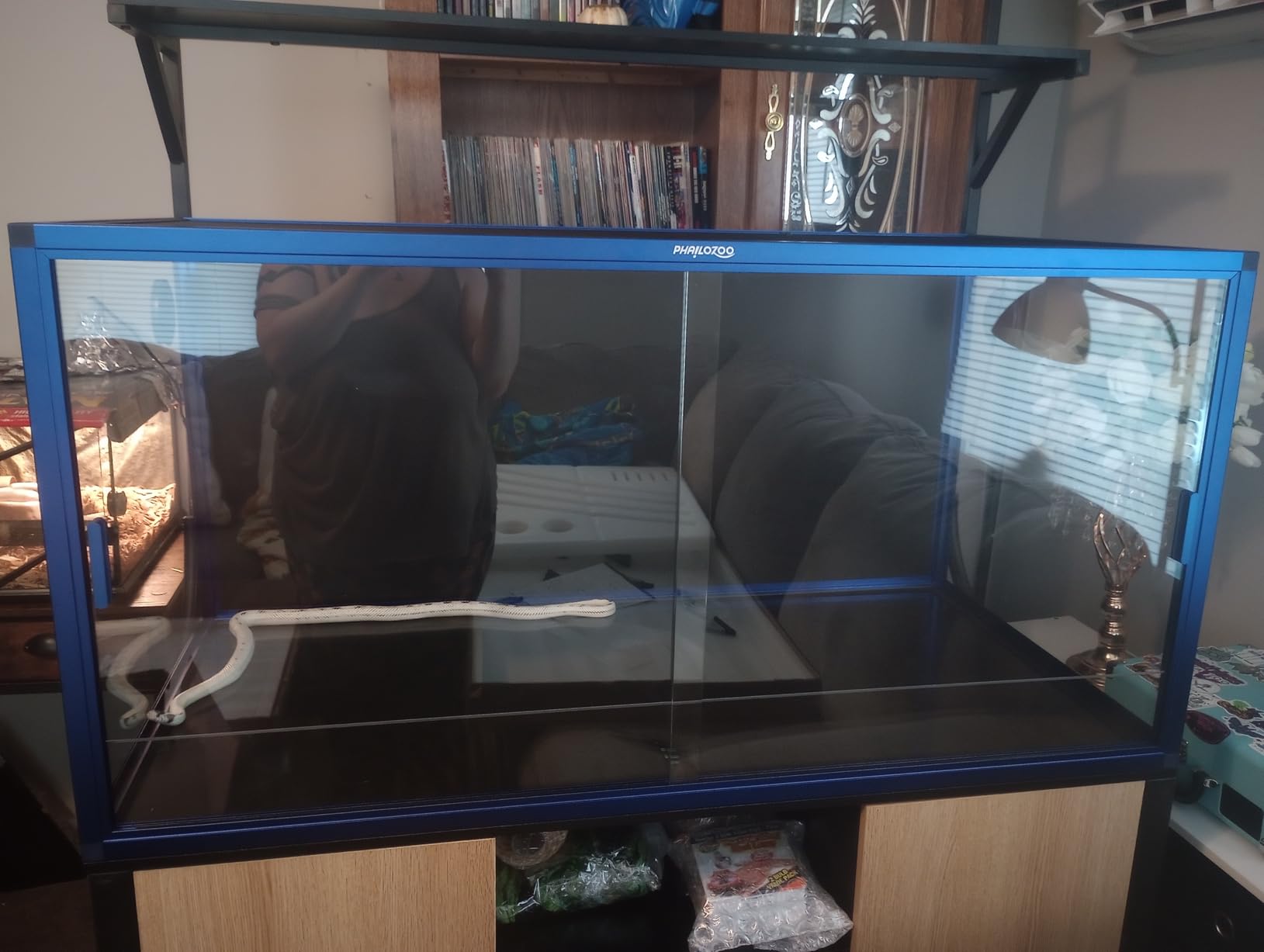Phailozoo Lightweight 85 Gallon Reptile Enclosure for Snake, Bearded Dragon | Optimal Ventilation & Light Penetration by Rust Proof Mesh Top, Easy Assembly within 6 Steps with Clear Instruction customer photo 2