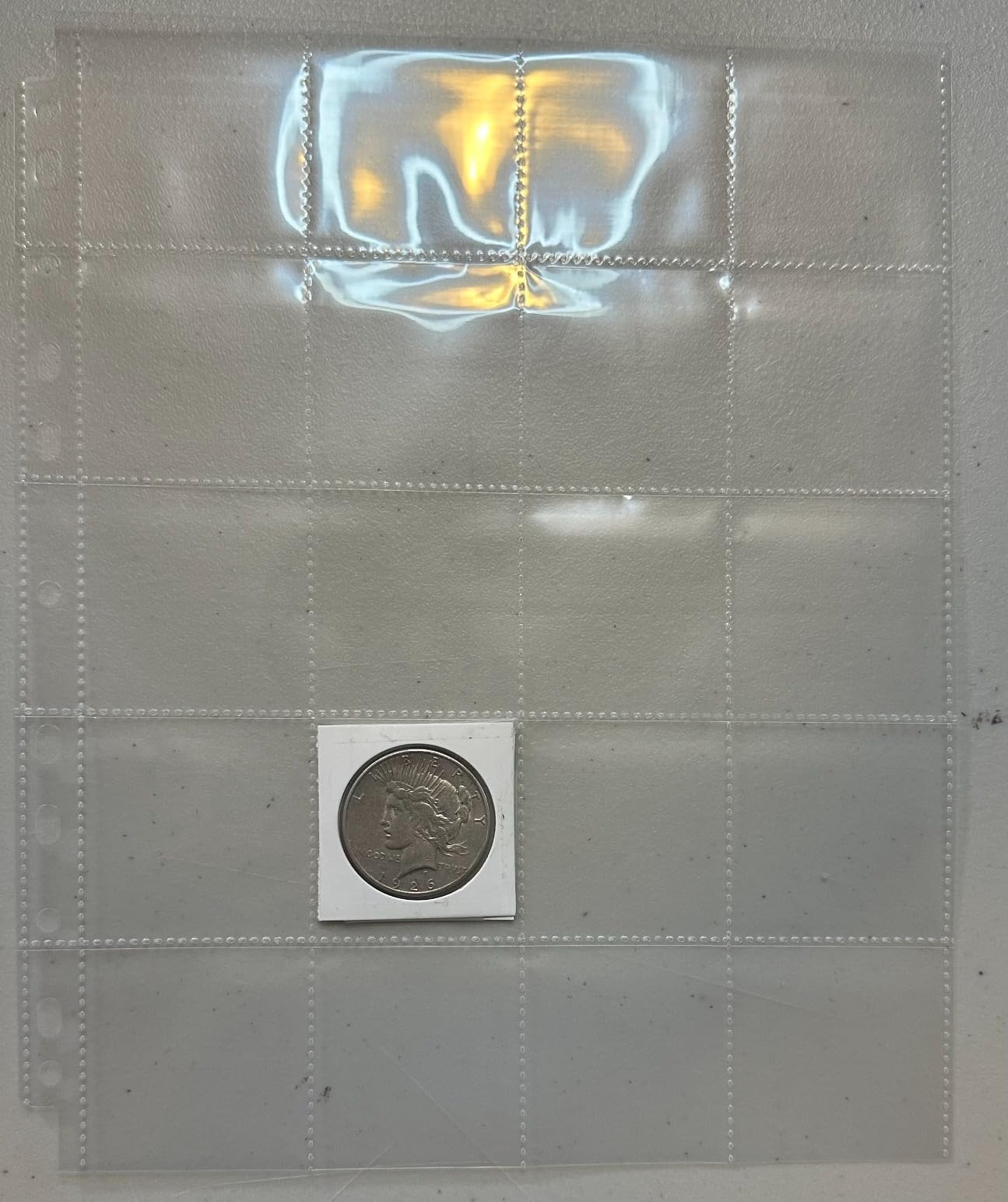 50ct 20-Pocket Coin Pages - Coin Pocket Pages for 2 x 2 Inch Cardboard Coin Holders, 11 Holes for Coin Binder, Coin Collecting Album Protectors, Coin Collection Storage customer photo 1
