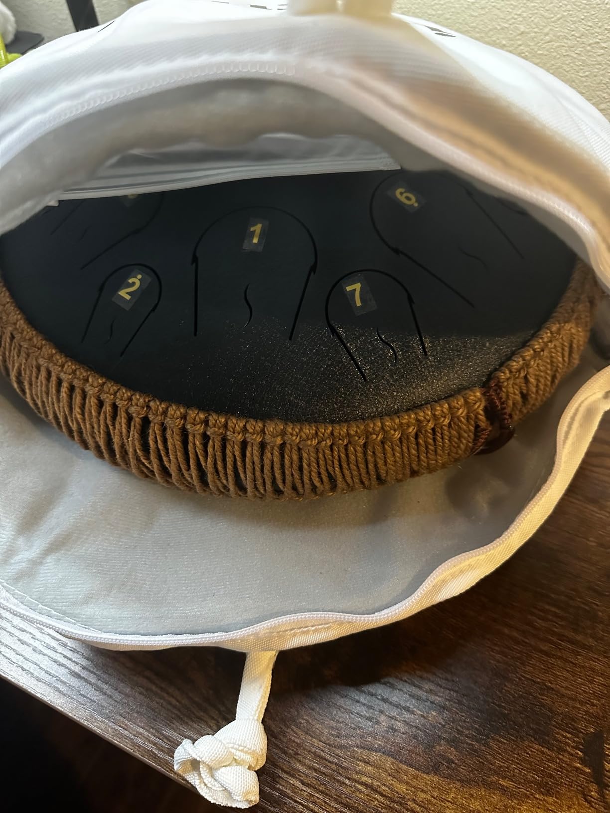 Steel Tongue Drum - 14 Inch 15 Note Tongue Drum - Hand Pan Drum with Music Book, Handpan Mallets and Carry Bag, C Major, Navy Blue customer photo 1