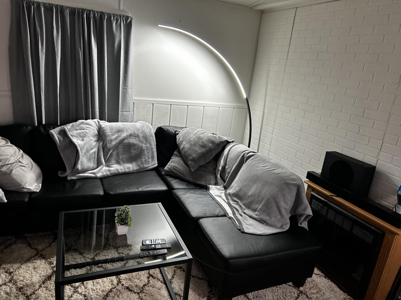 Dimmable LED Lamps for Living Room with 3 Color Temperatures, Ultra Bright 2000LM Arc Floor Lamps, Modern Standing Tall Lamp with Remote Control Reading Floor Lamp for Bedroom Office Classroom customer photo 2