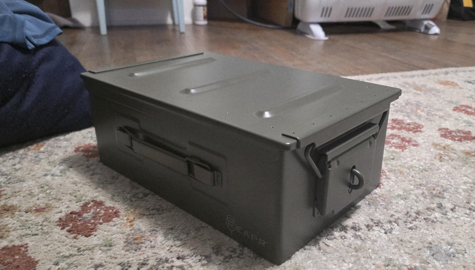 Reapr XL Ammo Box - Lockable Heavy Duty Steel Ammo Can for 9mm, 223, 50 Cal, Airtight Military Storage Case for Tools, Gear or Ammunition, Water Resistant Metal Footlocker Style Organizer customer photo 1