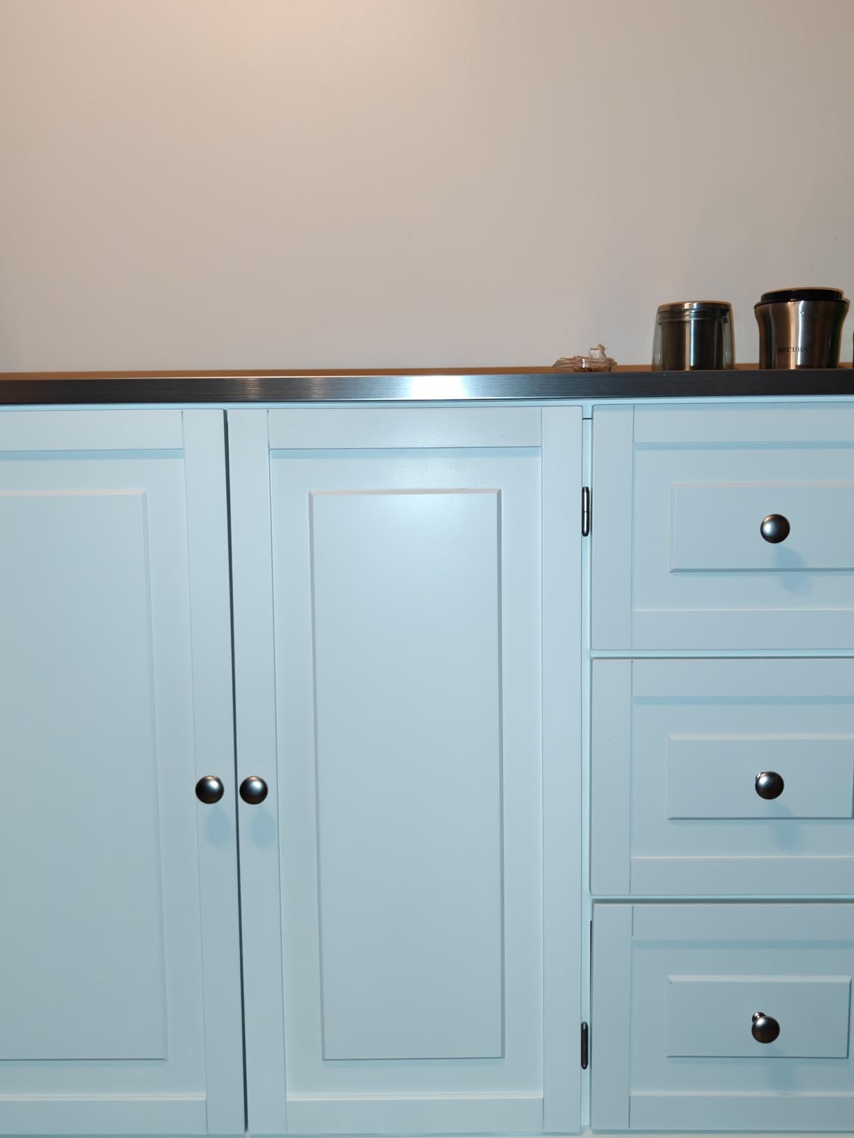 Homestyles Mobile Kitchen Island Cart with Stainless Steel Top, Sage Green customer photo 1