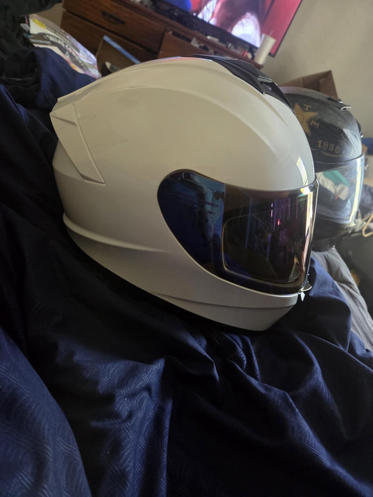 Full Face Motorcycle Helmet DOT Approved for Adult Men Women AU-T801 | Includes Clear/Tinted Visors & Storage Bag, Lightweight ABS/EPS, Visor Lock, Multi-Vent, Washable Liner, Street Bike/Racing customer photo 2