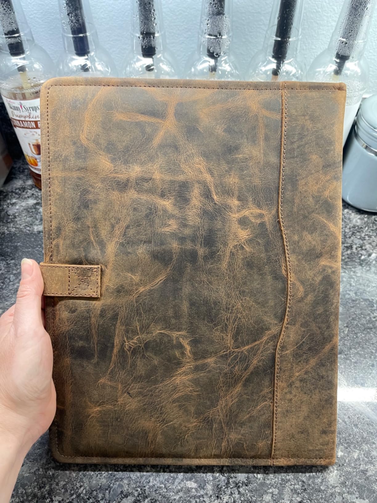 Leather Portfolio, Leather Binder with Pen, Leather Portfolio for Men and Women, Leather Padfolio, Leather Folder, Portfolio Binder, Business Portfolio Men and Women customer photo 1