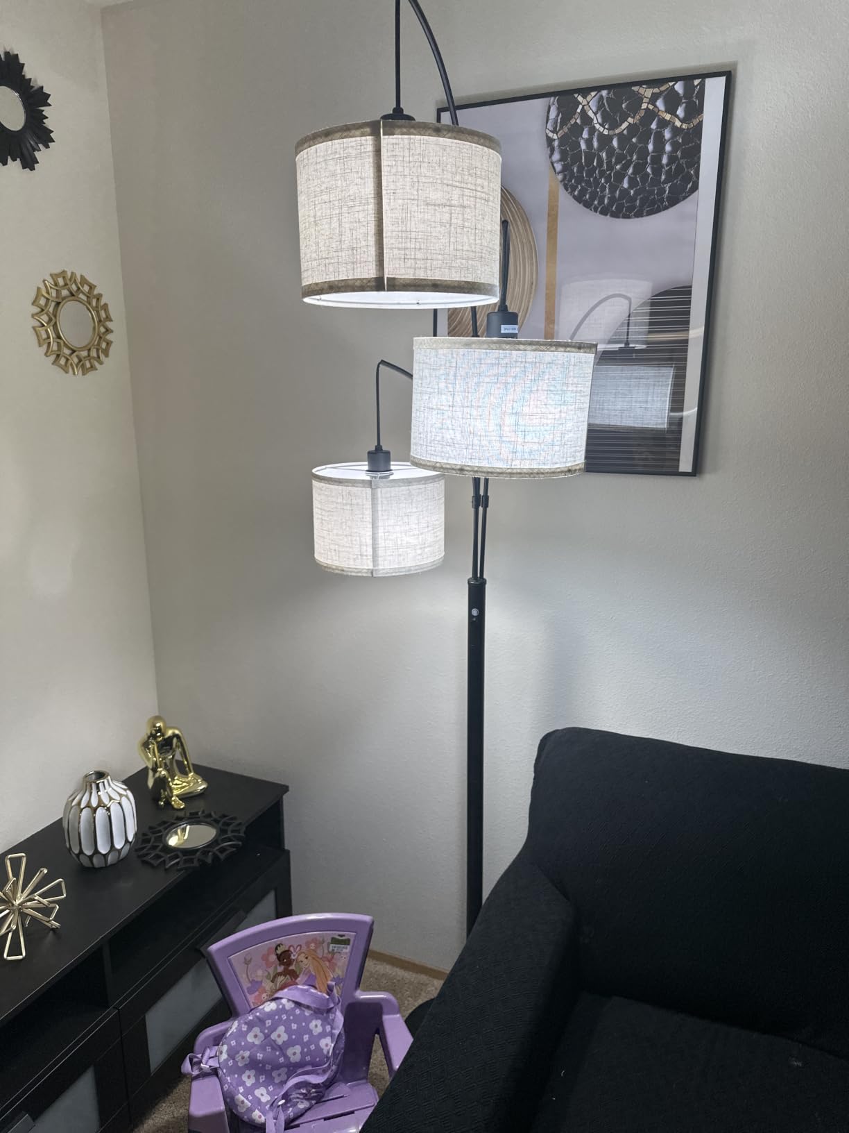 SUNMORY 3 Lights Floor Lamp for Living Room, 78