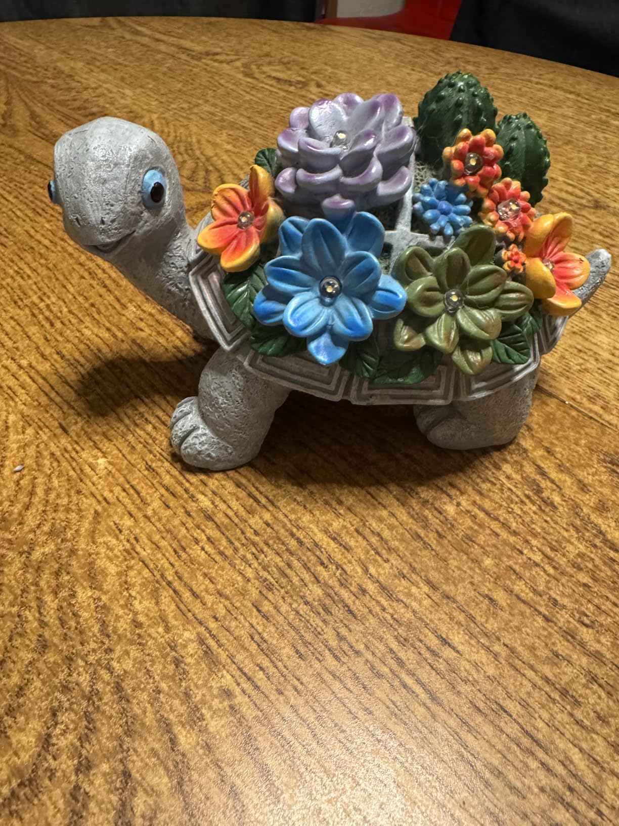 Linkax Turtle Statues Solar Garden Decor, Christmas Gift for Grandma Mom | Birthday Gifts for Women, Mom Grandma Gifts, Yard Decoration Outdoor Lawn Balcony Patio Decor with Succulent and 7 LED Lights customer photo 2