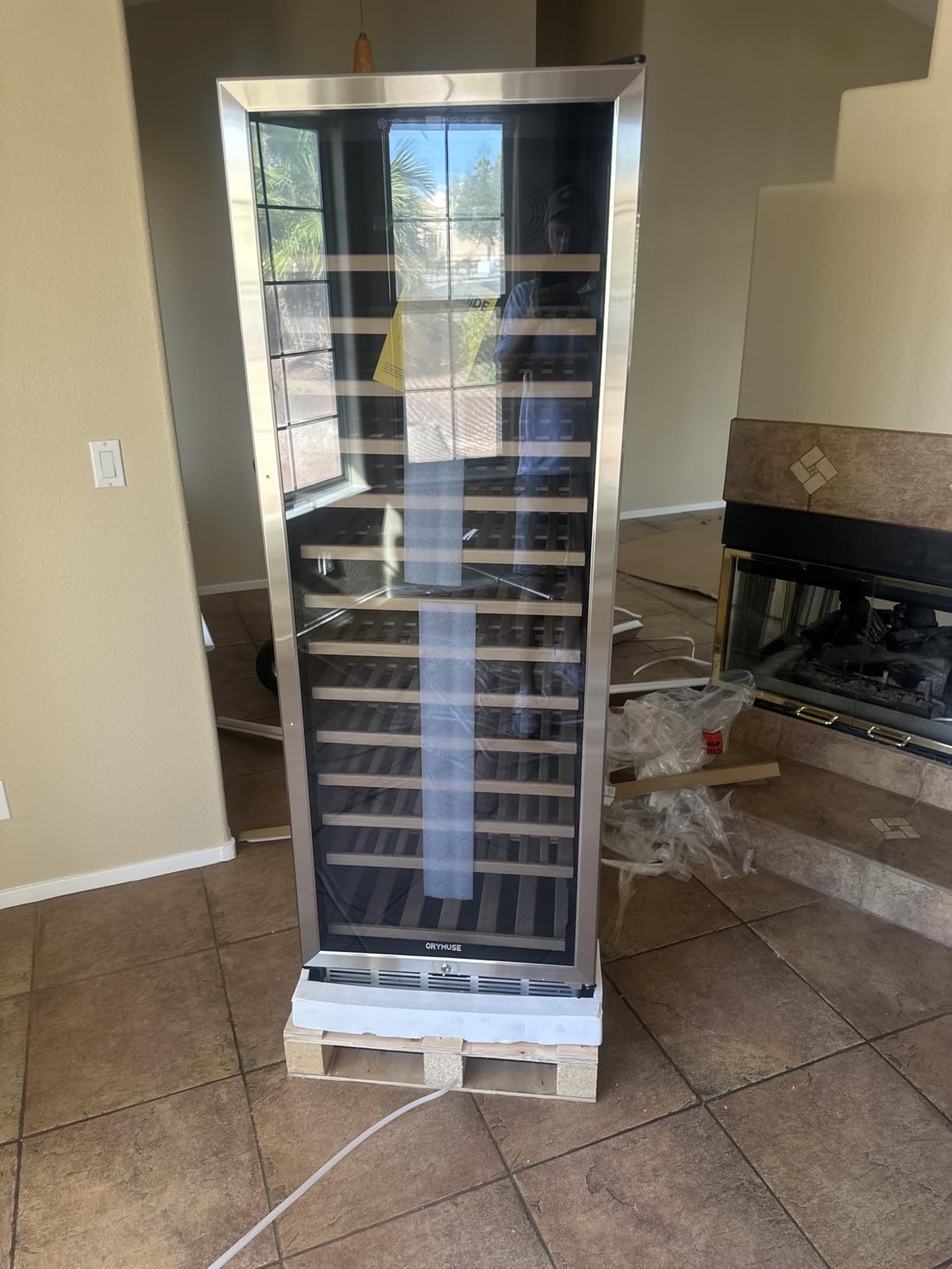 ORYMUSE Dual Zone Wine Fridge Freestanding 175 Bottle, 24 Inch Large Capacity Built-in Wine Cooler Refrigerator with Upgraded Compressor Cooling and Intelligent Temperature Memory customer photo 1