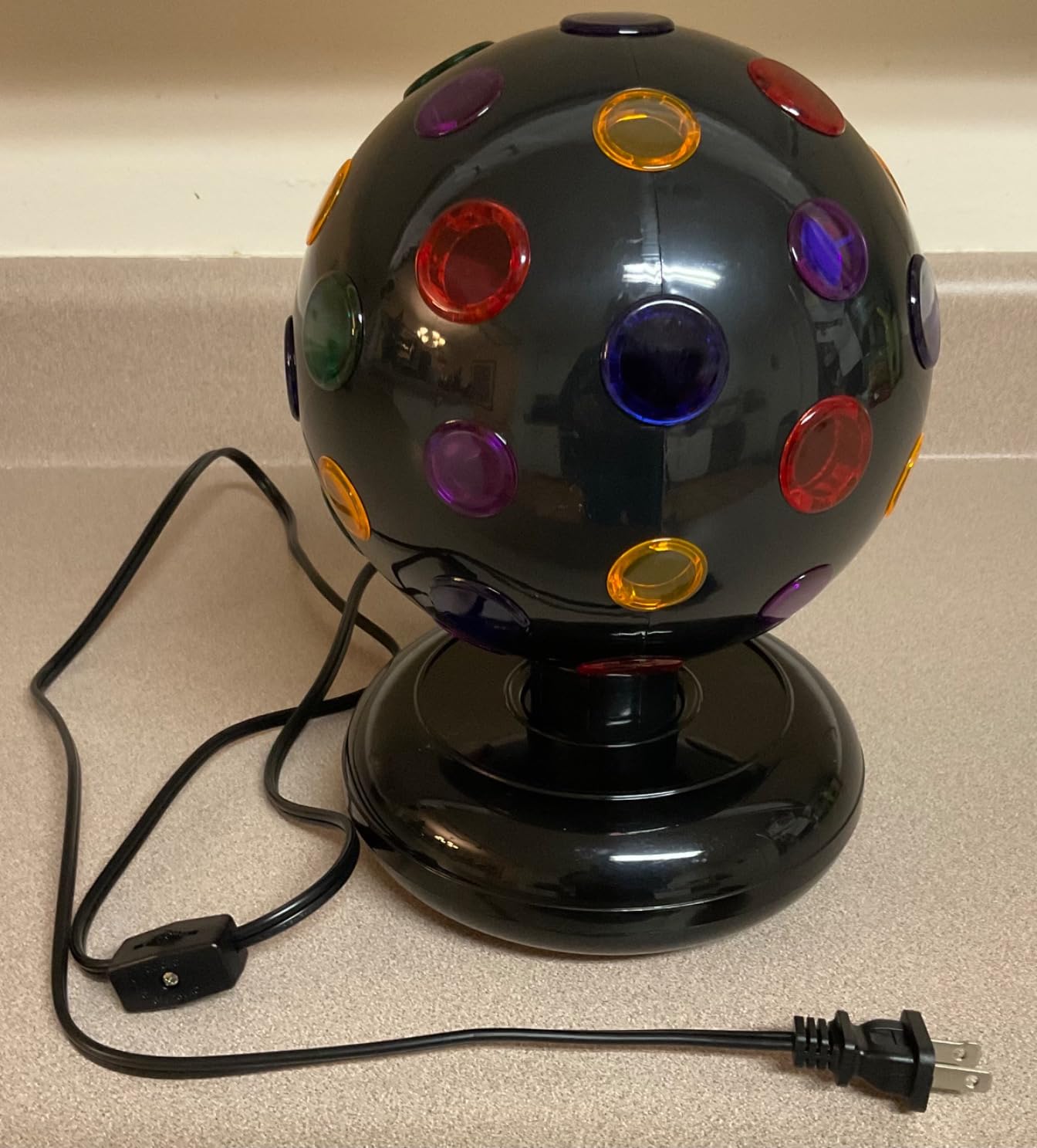 Playbees Rotating Disco Ball with LED Lights, 11 Inch Party Light for Home | Spinning Rainbow Glow Effects; Dance Floor Decor for Birthdays & Sleepovers; Fun Bedroom Accessory for Boys & Girls customer photo 1