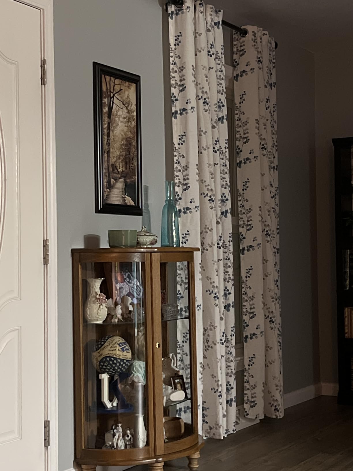 BGment Brown Linen Curtains for Living Room 84 Inch Length 2 Panels | Floral Leaf Patterns, Light Filtering, Boho Farmhouse Vintage, Privacy, Window Curtains for Bedroom, Each 52 Inch Wide customer photo 1