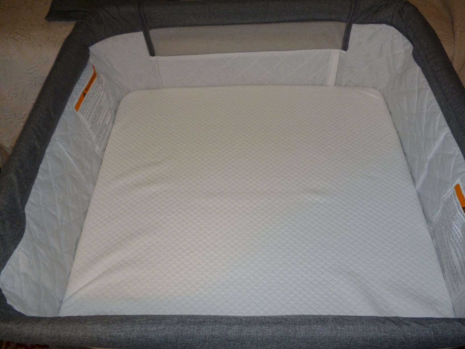MTWML Twin Bassinet for 2 Babies, Double Bedside Twins Crib, Deep Grey - 2 Mattress Covers Included, Storage bag, adjustable height, attaches to bed with strap, breathable mesh, 0-6 Months customer photo 1