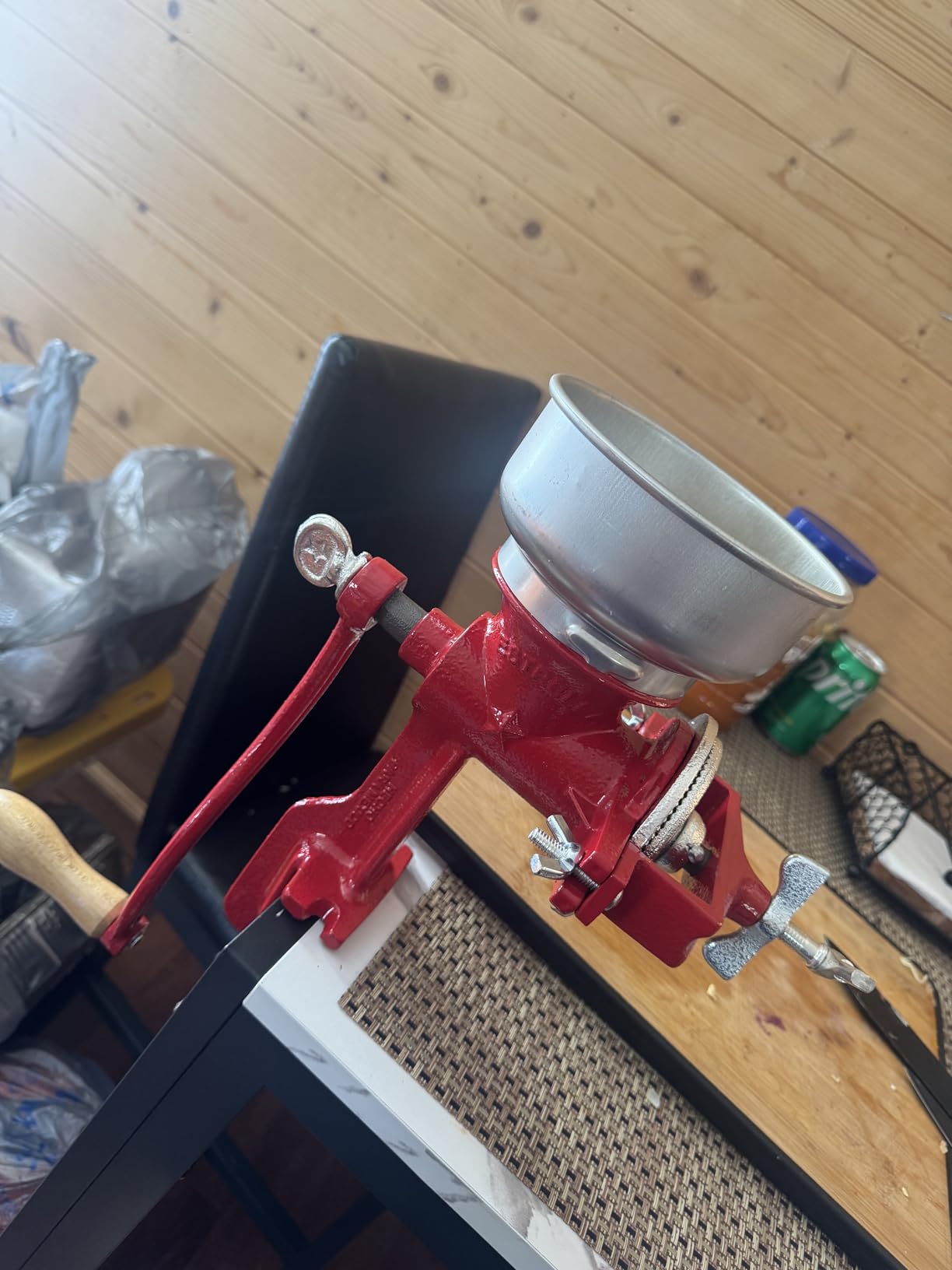 Estrella Cast Iron Manual Corn Grinder, Hand Grain Mill, Molino de Maiz Manual, Red Molino for Corn, Nixtamal, Masa, Coffee & Spices customer photo 1