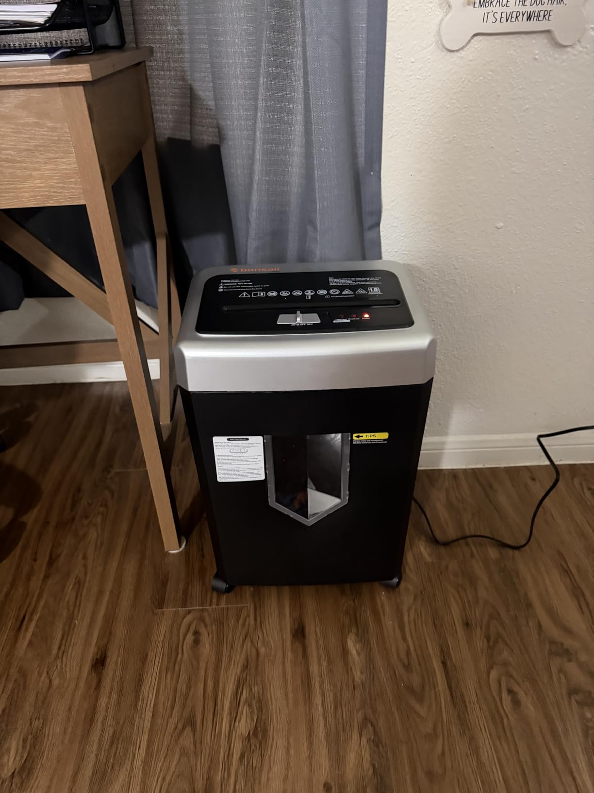 Bonsaii 15-Sheet Office Paper Shredder, 40 Mins Heavy Duty Shredder for Home Office, Crosscut Shreder with Anti-Jam System & P-4 High Security Supports CD/Credit Cards/Staple,5 Gal Pullout Bin C169-B customer photo 2