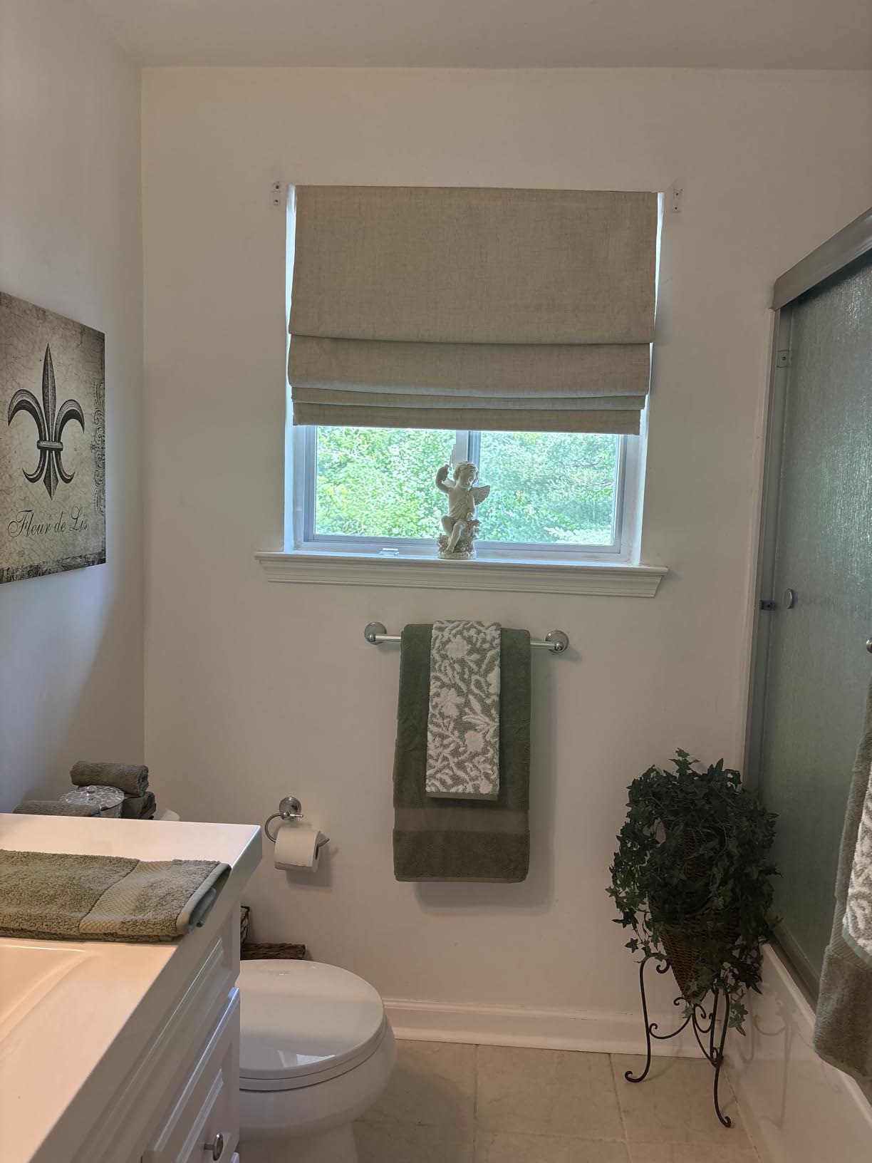 Sun Zero Seraphina Textured 100% Total Blackout Cordless Roman Shade, Taupe, 35