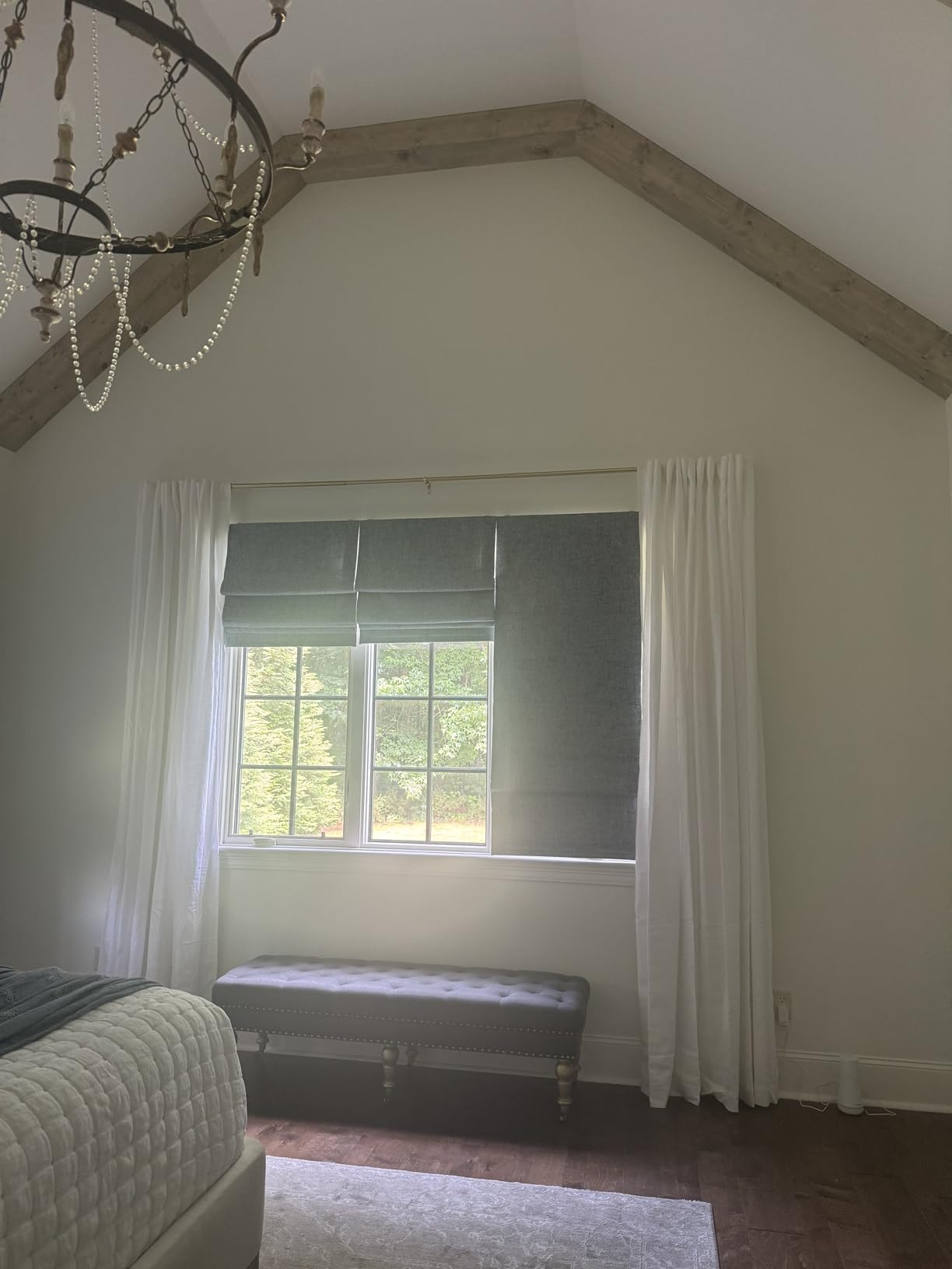 Sun Zero Seraphina Textured 100% Total Blackout Cordless Roman Shade, Taupe, 35