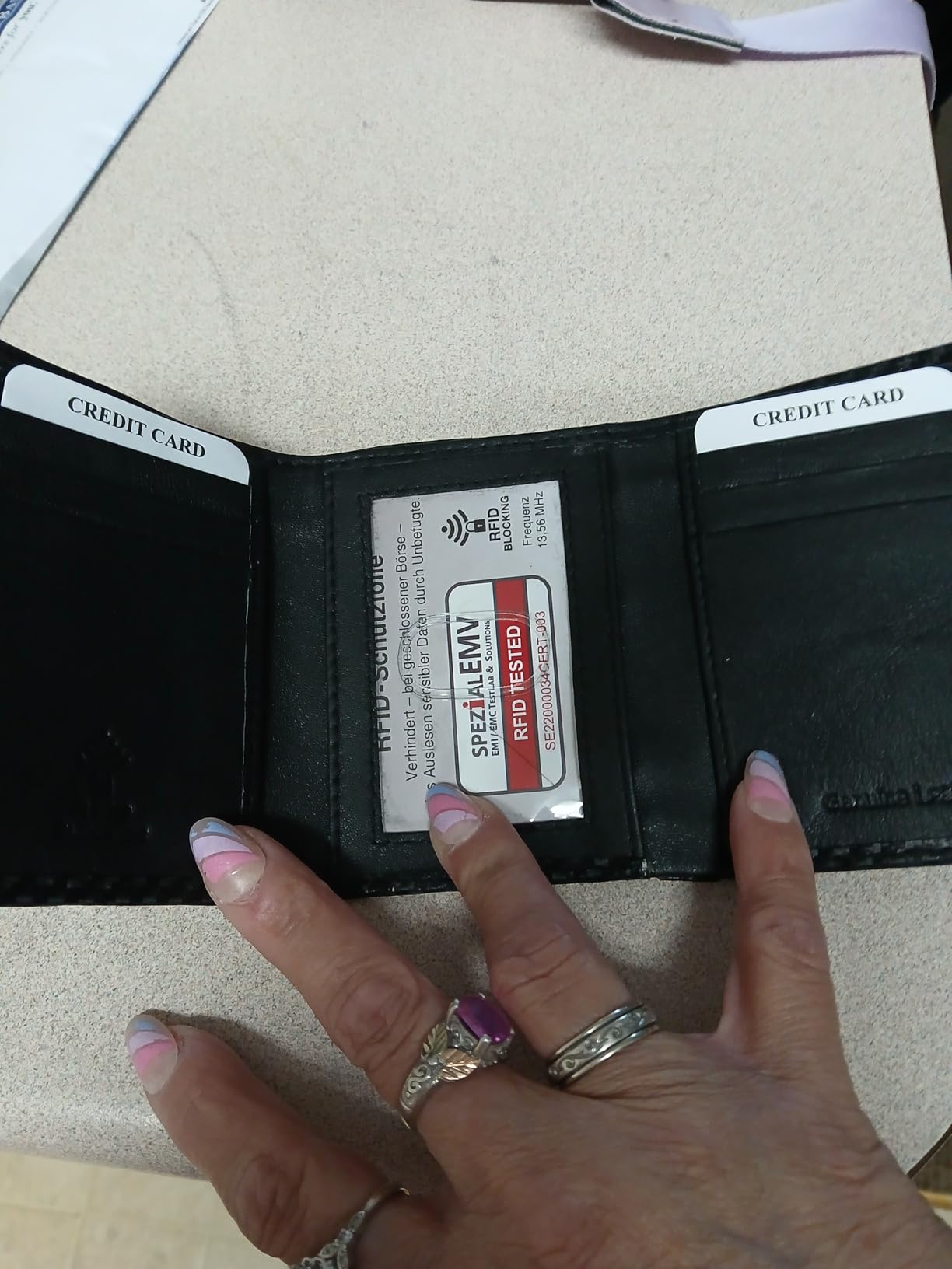 Real Leather Mens Trifold Wallet RFID Blocking Slim Minimalist Front Pocket - Thin & Stylish with ID Window in Gift Box customer photo 2