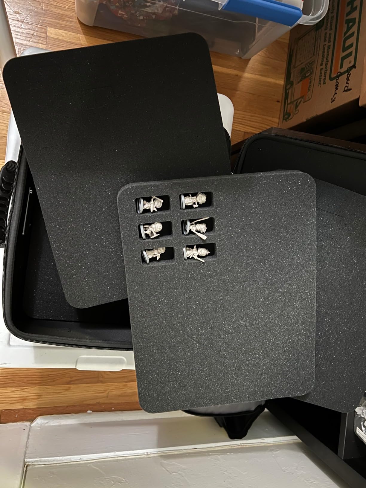 CASEMATIX Miniature Carrying Case - 144 Slot Miniature Storage Case with Four Impact-Absorbing Foam Trays For Minis, Adjustable Shoulder Strap, ID Card Holder and More! customer photo 2