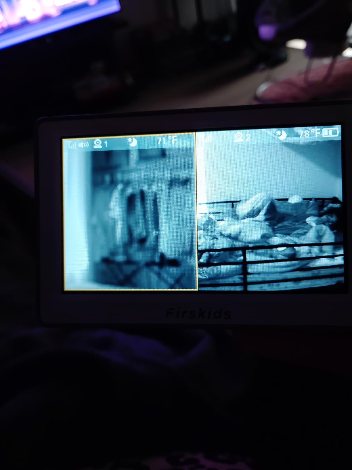 Baby Monitor - 1000ft Long Range Baby Monitor with Camera and Audio No WiFi, Built in 3500mAh Battery, Auto Night Vision, Temperature, 2-Way Talk, 8 Lullabies, 4.3