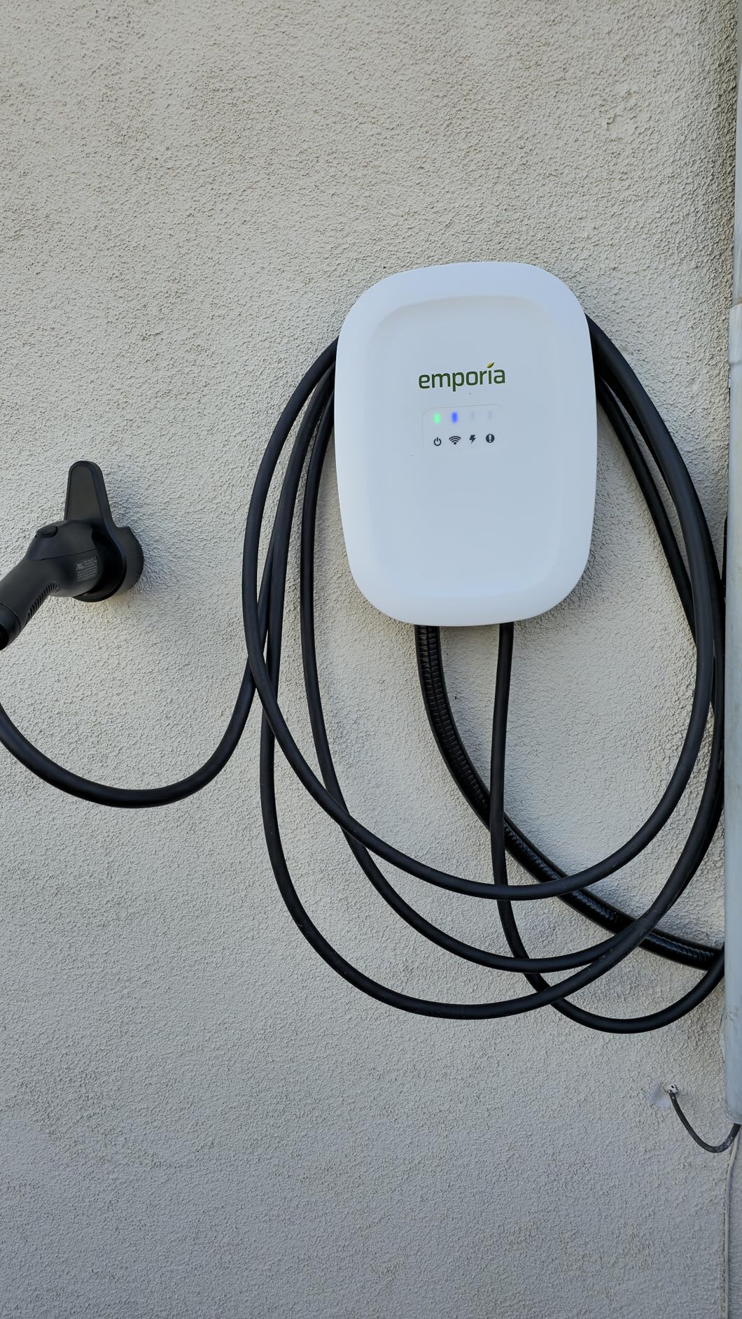 EMPORIA Level 2 EV Charger w/ J1772 Connector - 48 Amp, 240V WiFi Enabled Electric Vehicle Charging Station, 25ft Cable, Hardwired with Whip, White customer photo 1