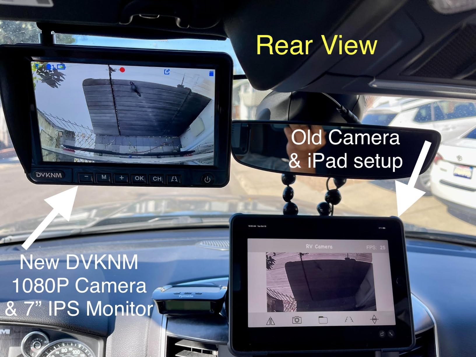 2 Magnetic Solar Wireless Backup Camera with 7