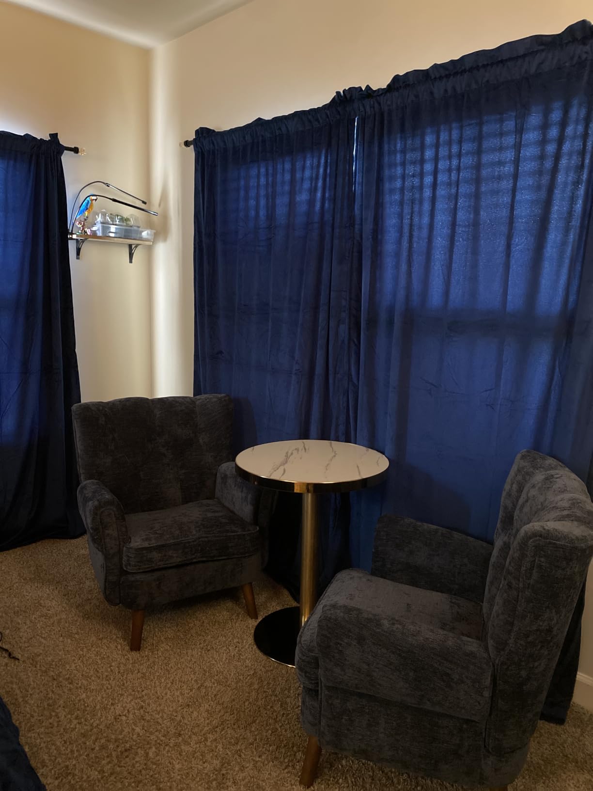 Lazzzy Moss Earthy Curtains Luxury Rod Pocket 52x96 Inch 2 Panels | Soft Velvet, Room Darkening, For Bedroom & Living Space, Light Shifting Texture, Elegant Drape customer photo 1