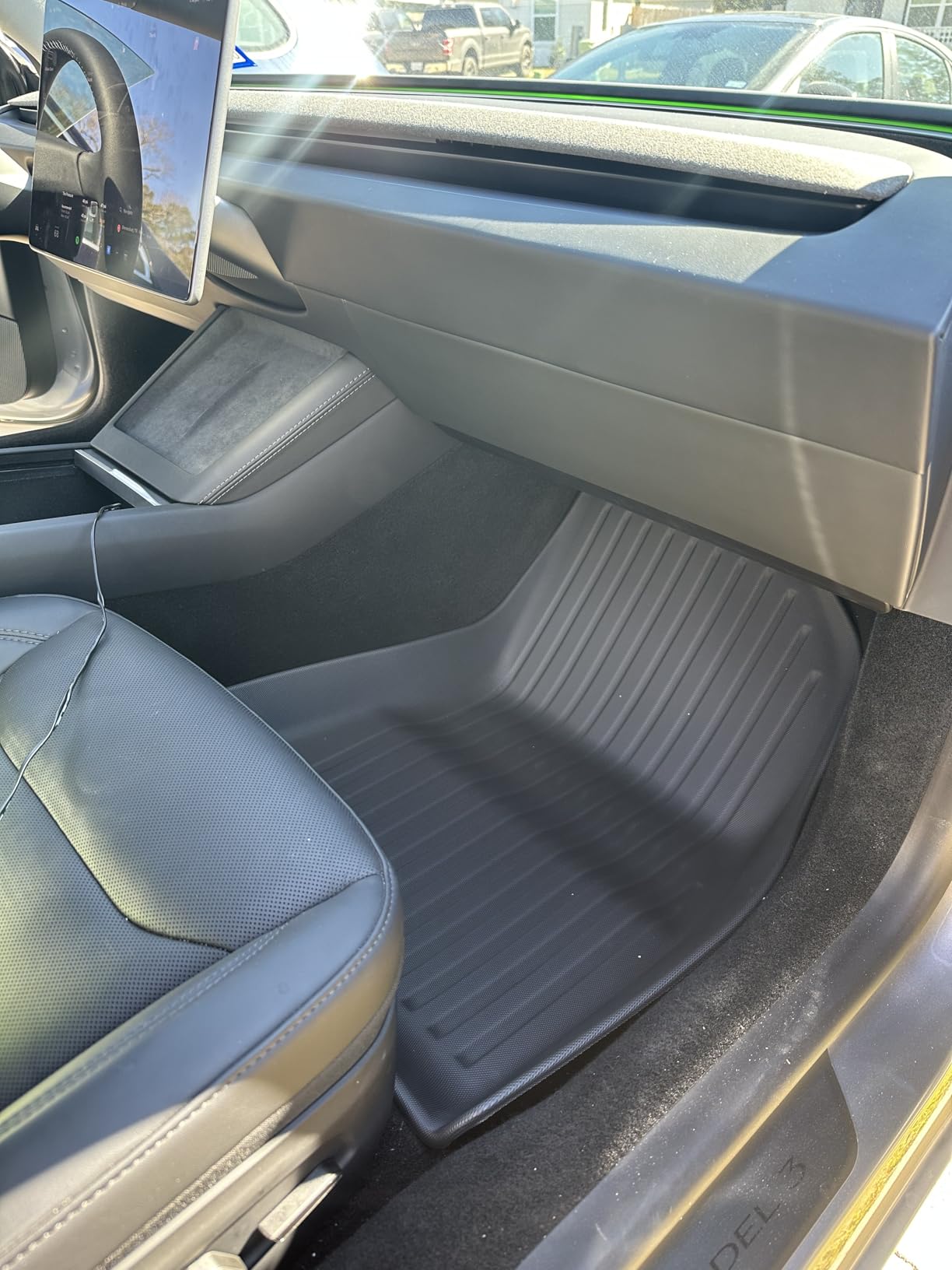 Pawtein 6-Piece TPE Floor Mats Compatible with 2024-2026 Model 3 Highland | Flexible, waterproof, stain-proof, anti-slip, easy-clean interior guards customer photo 2