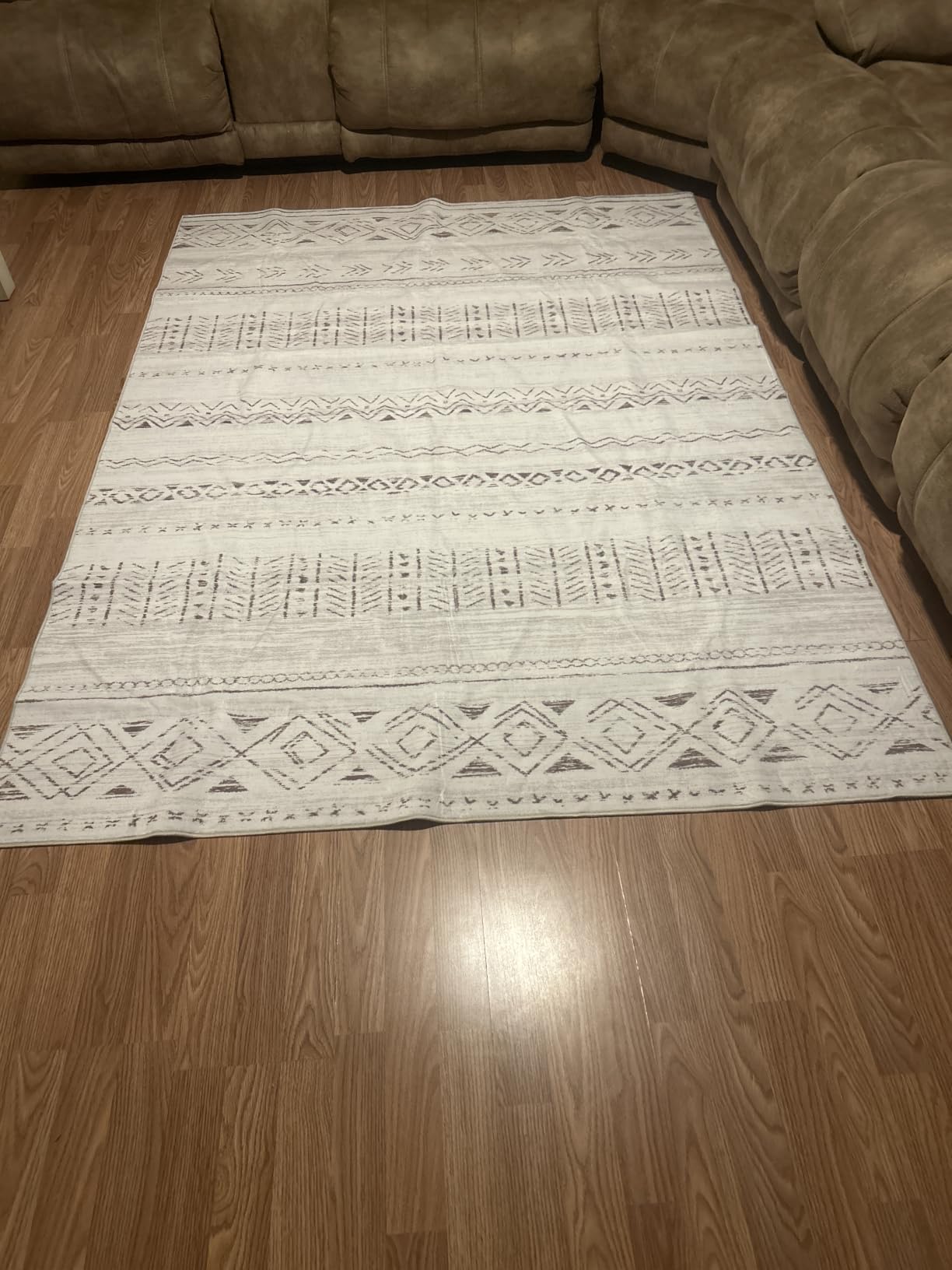 cotiled Boho 8x10 Area Rugs for Living Room: Large Moroccan Washable Rug | Modern Neutral - Stain Resistan Carpet for Bedroom Farmhouse Brown Cream customer photo 1